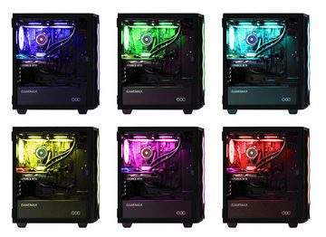 GAMEMAX Diamond BK 7328 Gaming-PC (AMD Ryzen 5 5500, RTX 4060, 32 GB RAM, 2000 GB SSD, Wasserkühlung, Gen4 SSD, Windows 11)