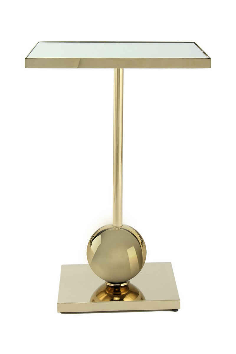 Qiyano Beistelltisch Eleganter Couchtisch Talasi Gold - Spiegelglas, Edelstahl