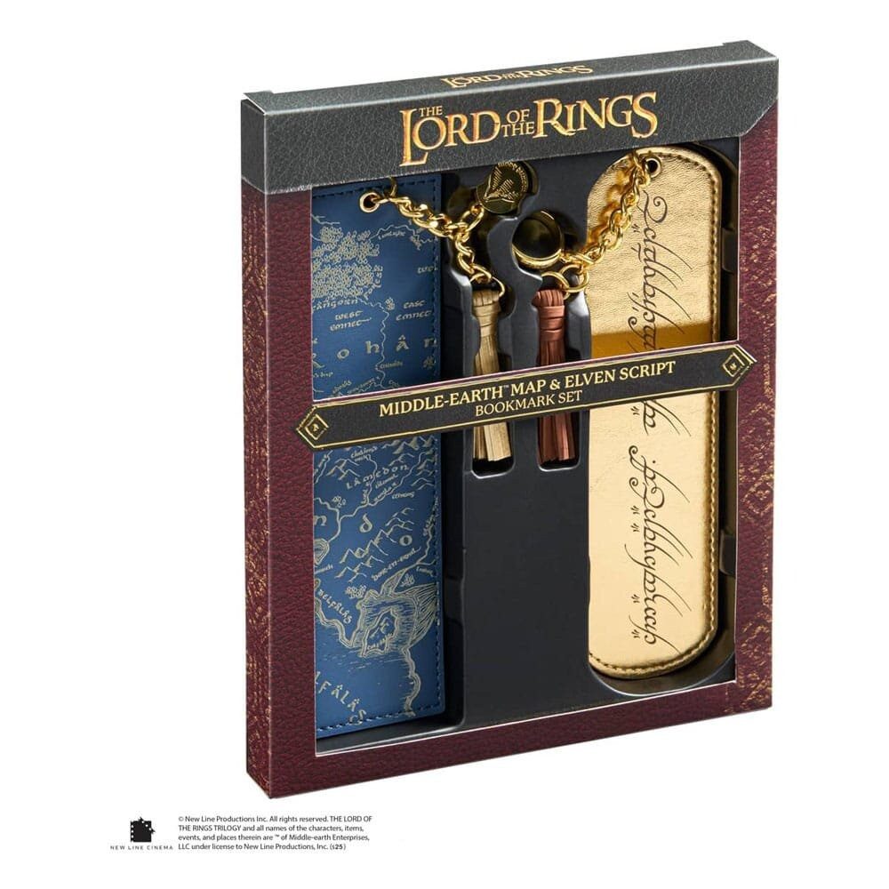 The Noble Collection Lesezeichen Lesezeichen 2er-Set Mittelerde und Elbenschrift
