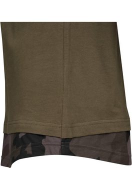 URBAN CLASSICS Langarmshirt Urban Classics Herren Long Shaped Camo Inset Tee (1-tlg)