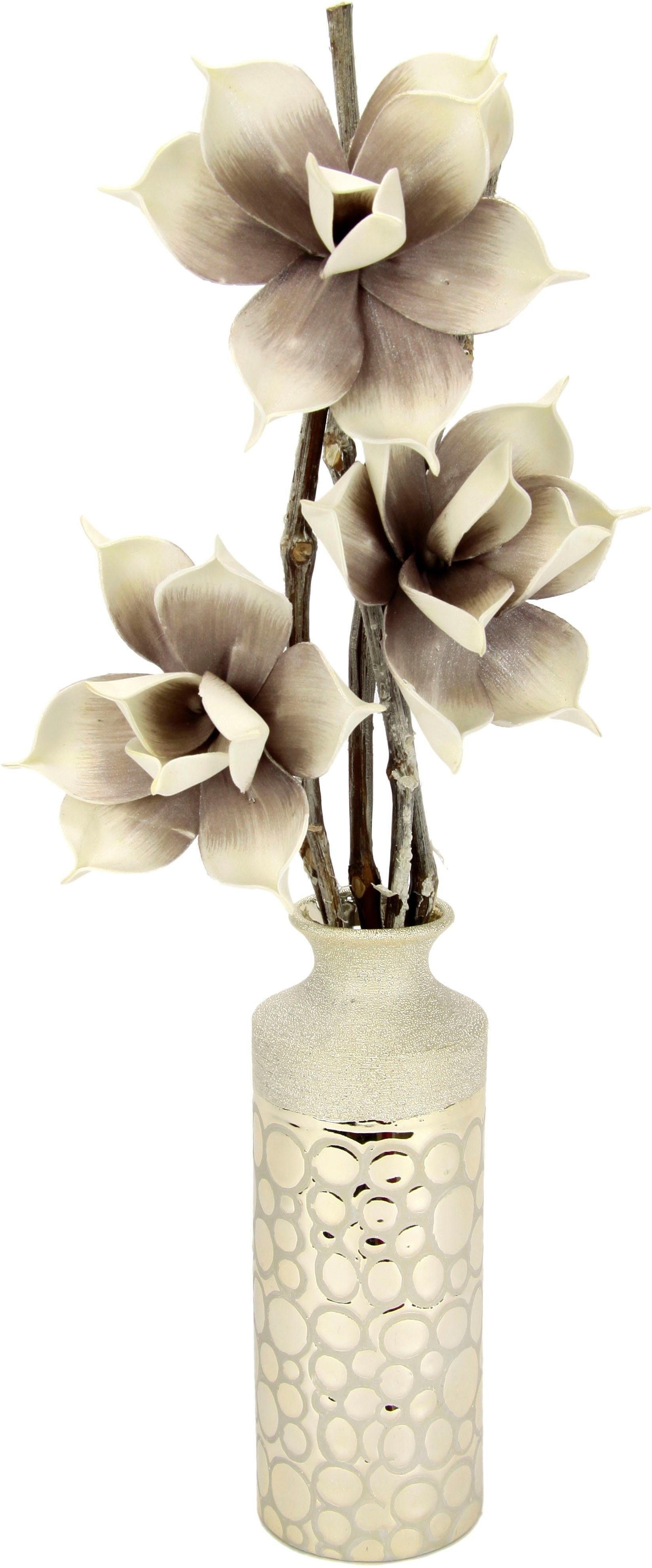 Kunstblume Soft-Rosenbund Rose, I.GE.A., Höhe 62 cm, in Vase