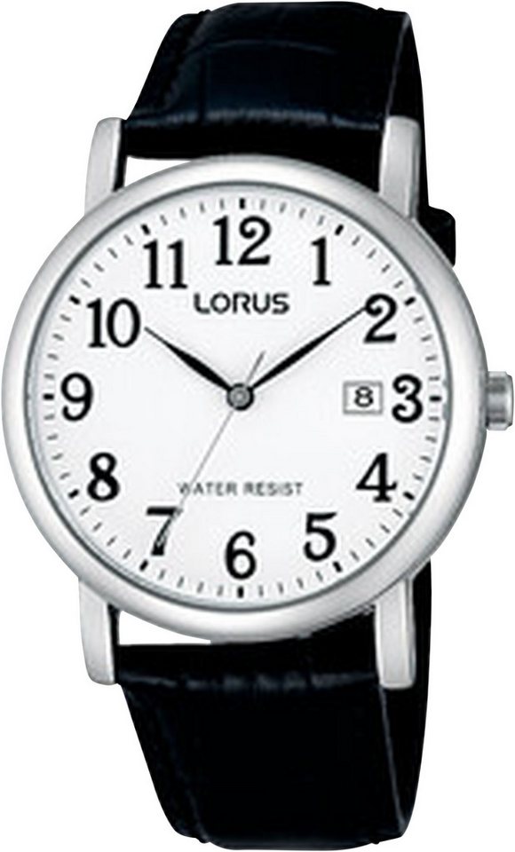 LORUS Quarzuhr RG835CX5, Armbanduhr, Herrenuhr, Damenuhr, Datum, Lederarmband