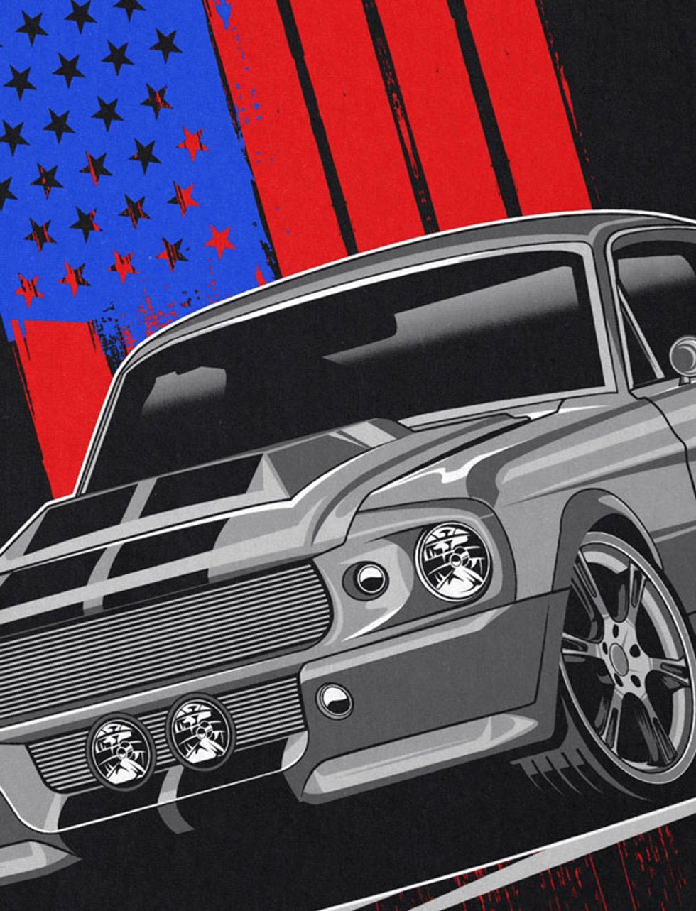style3 T-Shirt GT500 Eleanor mustang stars and stripes usa ford shelby günstig online kaufen