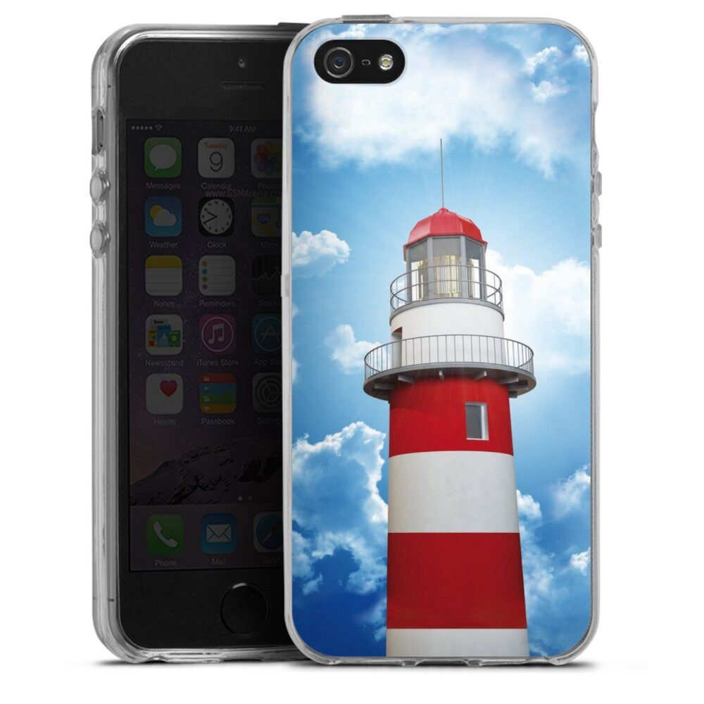 DeinDesign Handyhülle Leuchtturm Wolke Himmel Leuchtturm, Apple iPhone 5 Silikon Hülle Bumper Case Handy Schutzhülle