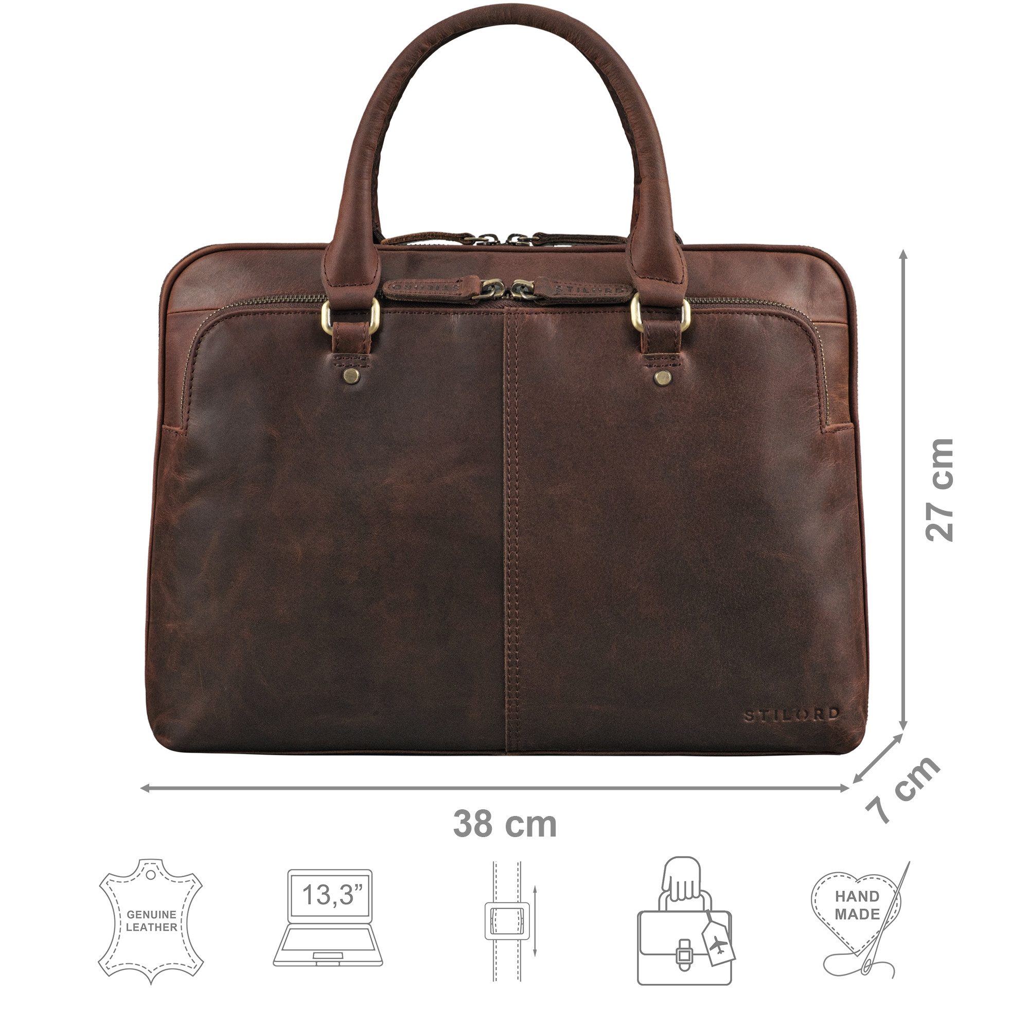 STILORD Laptoptasche "Celine" Schmale Businesstasche 13,3 Zoll