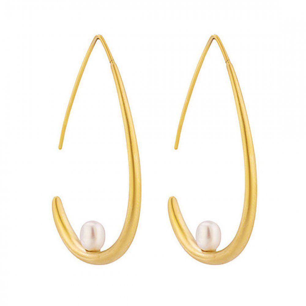 Invanter Paar Ohrhänger Kleine und minimalistische Wassertropfen eingelegte Perlenohrringe, inkl.Geschenkbo,Valentinstagsgeschenke, Geburtstagsgeschenke für sie