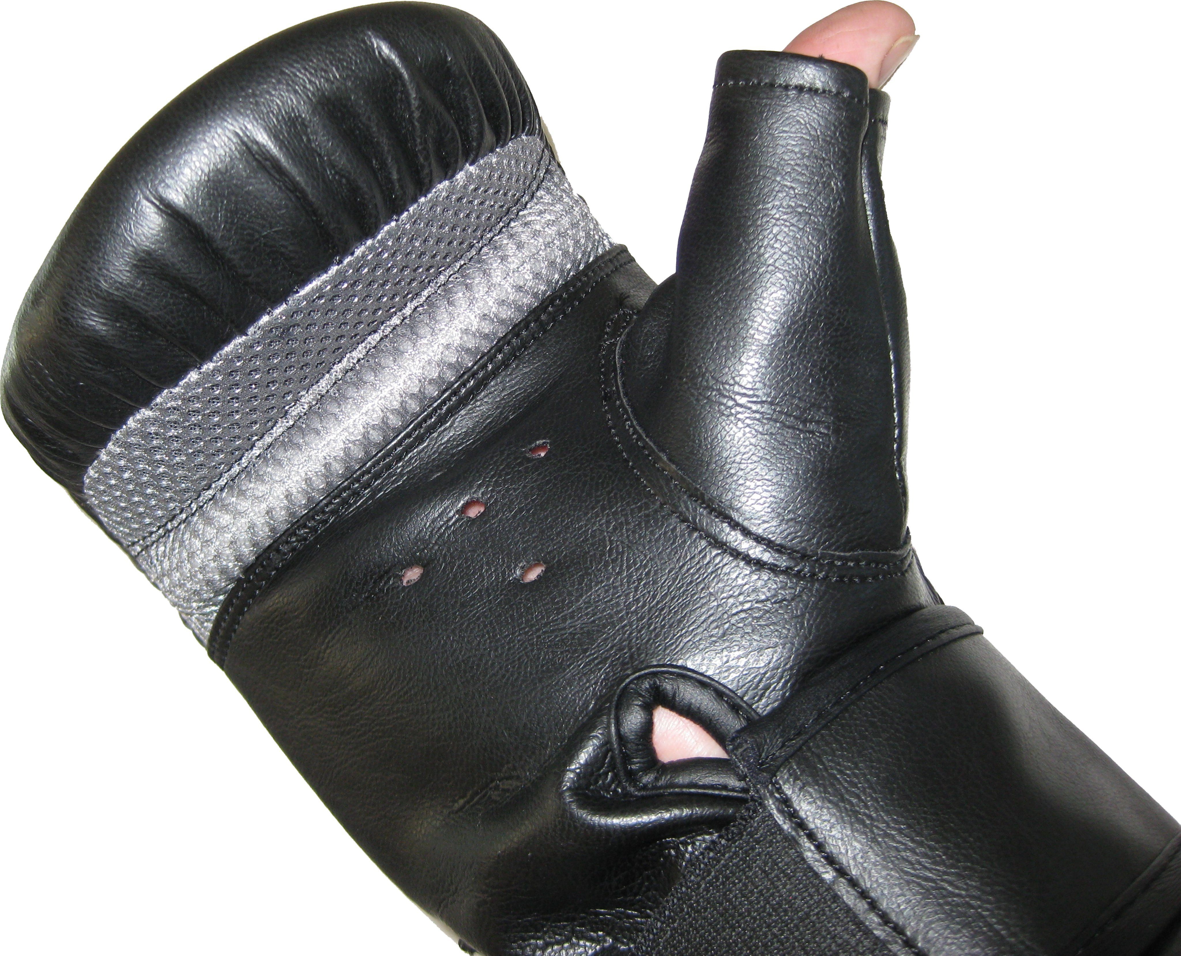BAY-Sports Sandsackhandschuhe Kalima - Handschutz, Mesheinsätze, Boxsack XL S Sandsack Leder, Boxhandschuhe