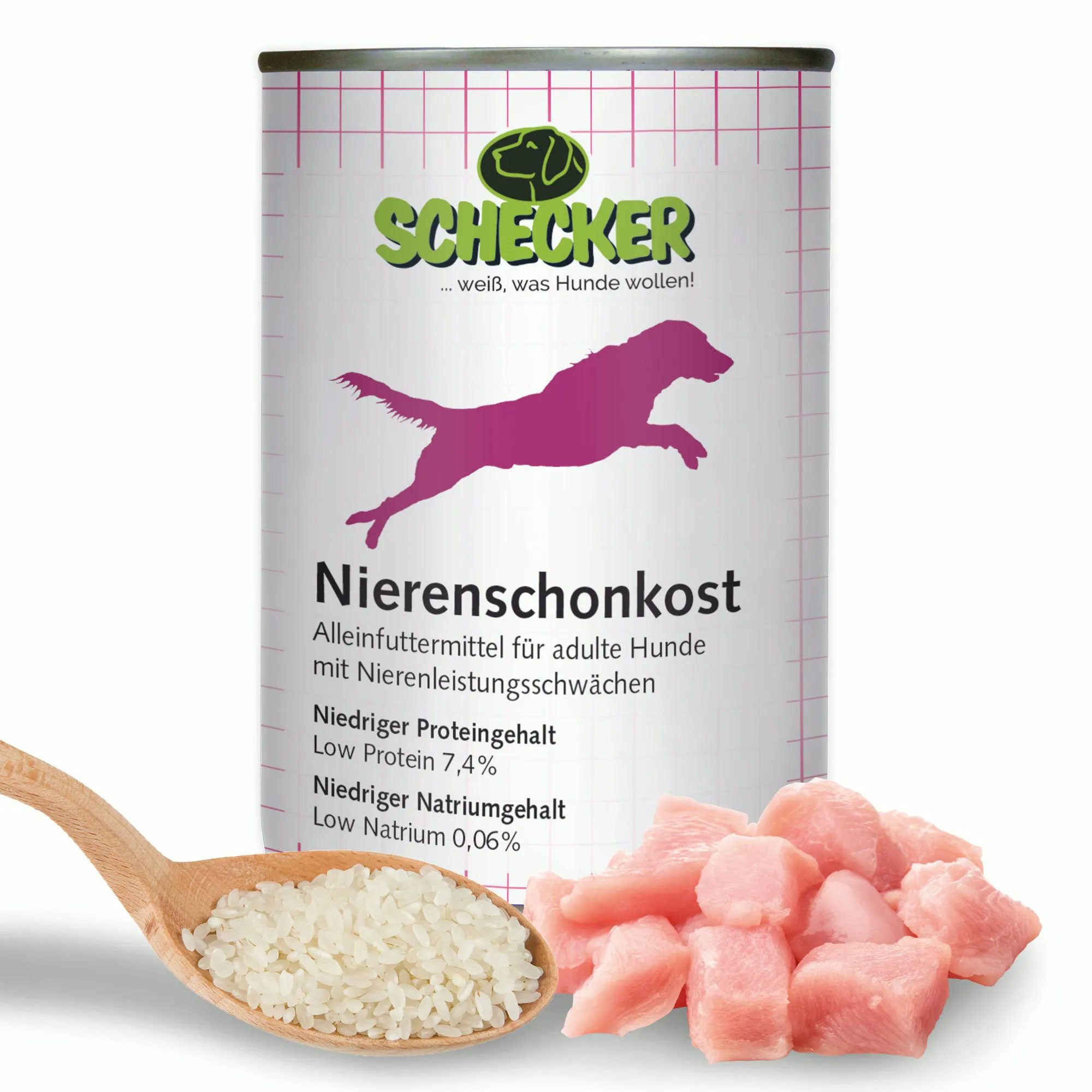Schecker Schecker Nierenschonkost - Nassfutter für Hunde, Nassfutter für: Hunde, ohne ohne Farb-, Konservierungsstoffe
