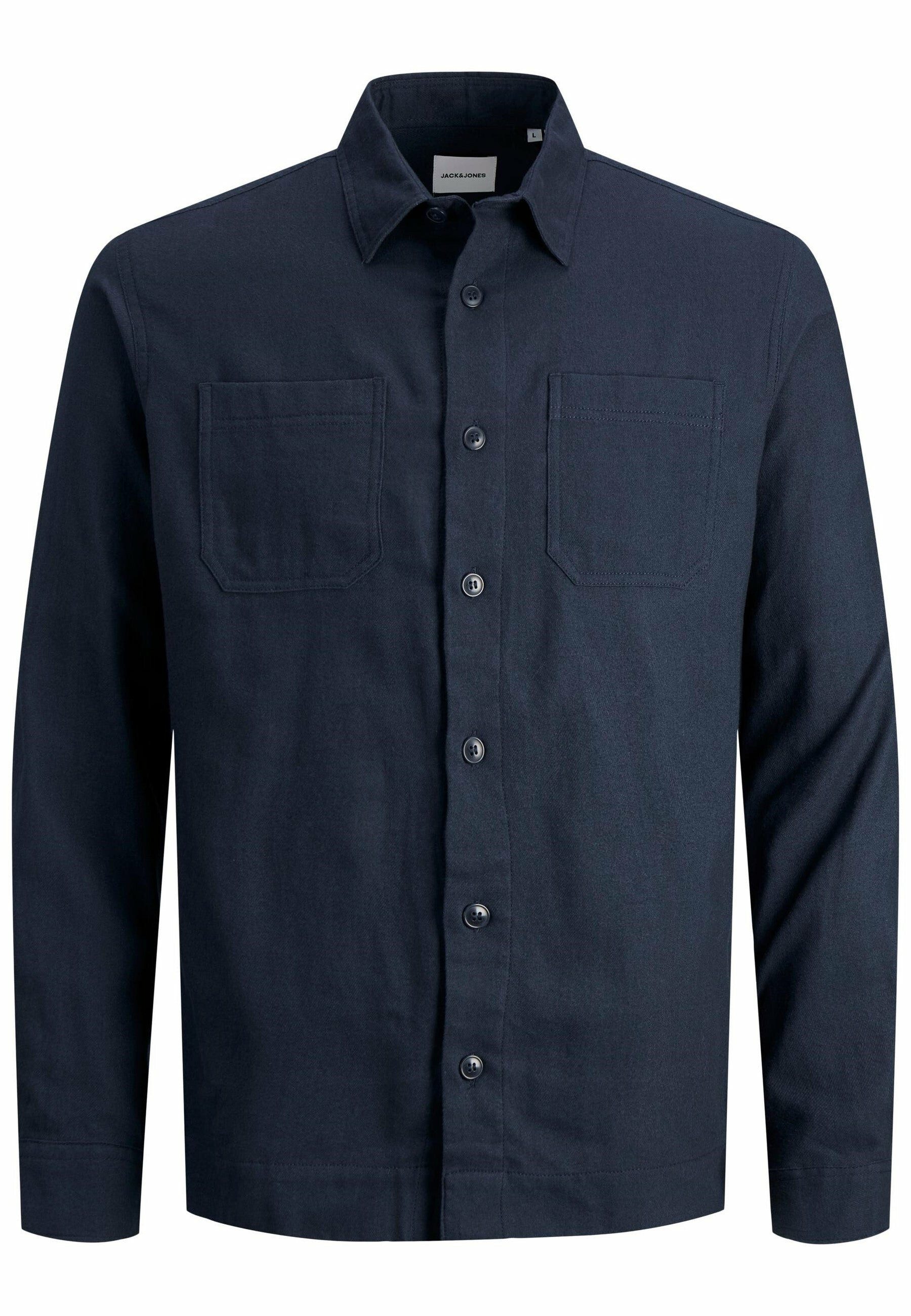 Jack & Jones Langarmshirt Knopfleisten Langarmshirt für Herren (1-tlg., keine Angabe)