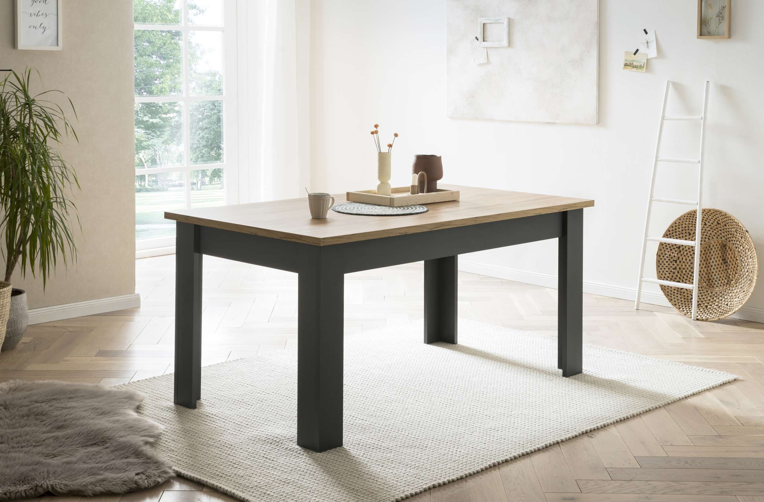 99rooms Esstisch Marko (Esstisch, Tisch), Rechteckige Formgebung, 90×76×160 cm