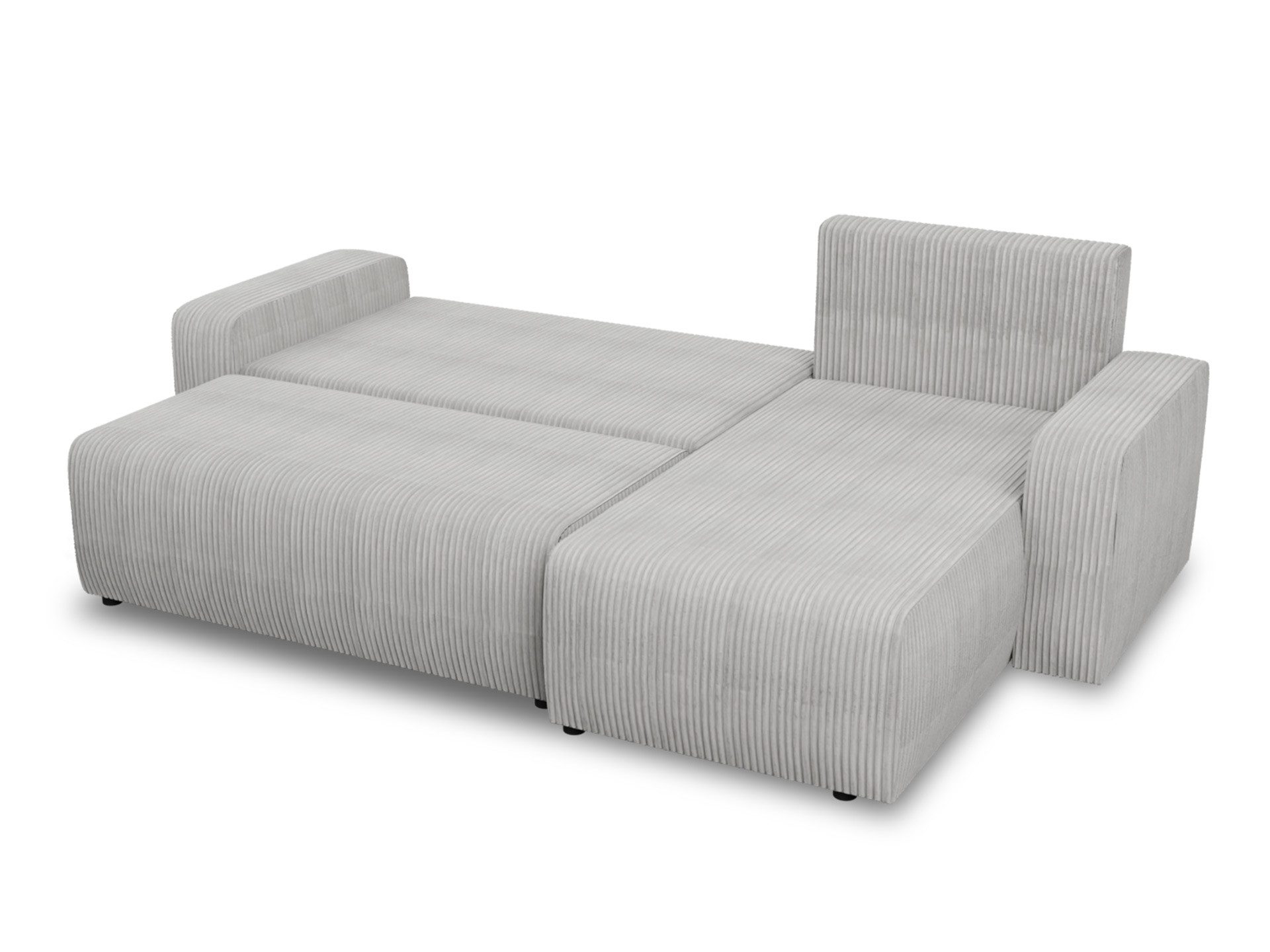 Sofnet Ecksofa Roma L, mit Schlaffunktion und Bettkasten, L-Form Couch, Cord Stoff, Schlafsofa mit Wellenfeder