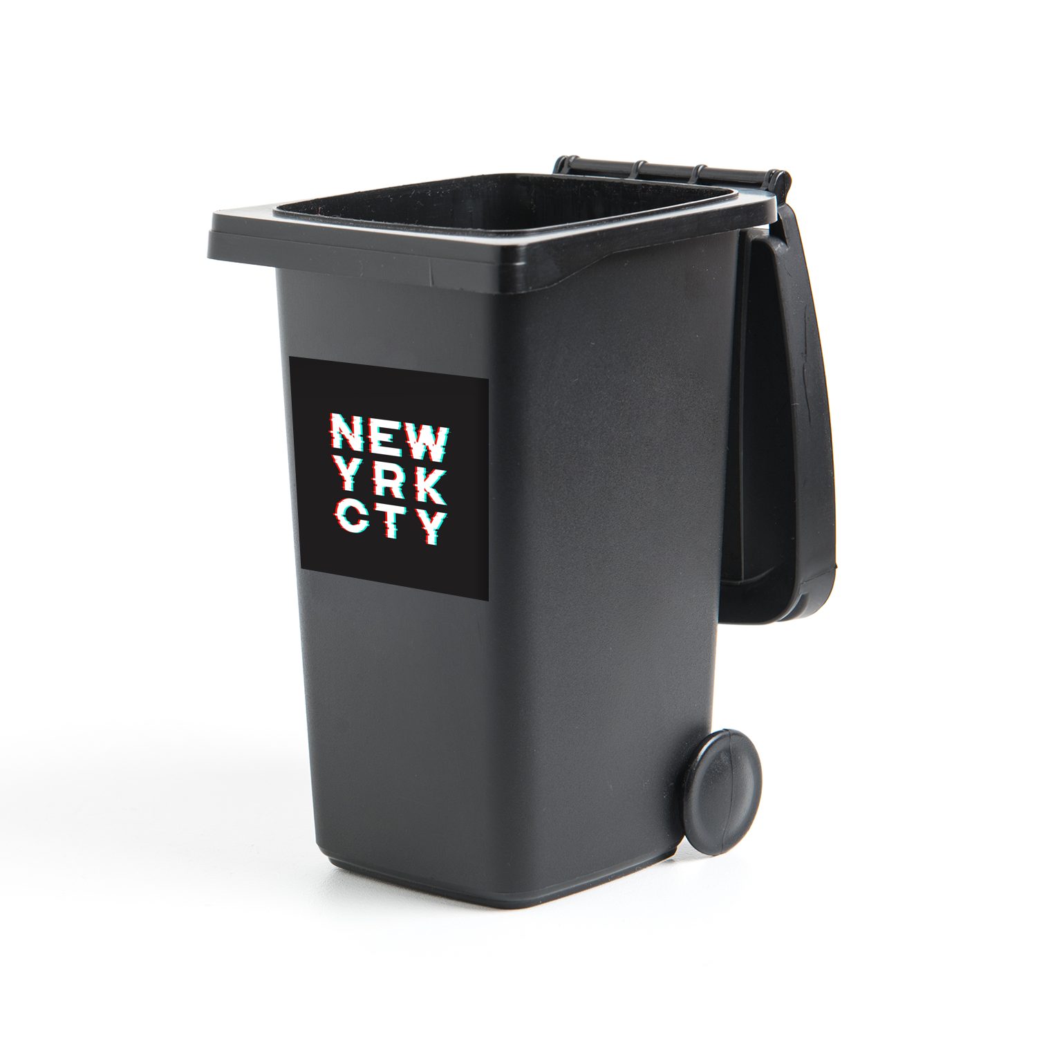 MuchoWow Wandsticker New York - Stadt - Schwarz (1 St), Mülleimer-aufkleber, Mülltonne, Sticker, Container, Abfalbehälter