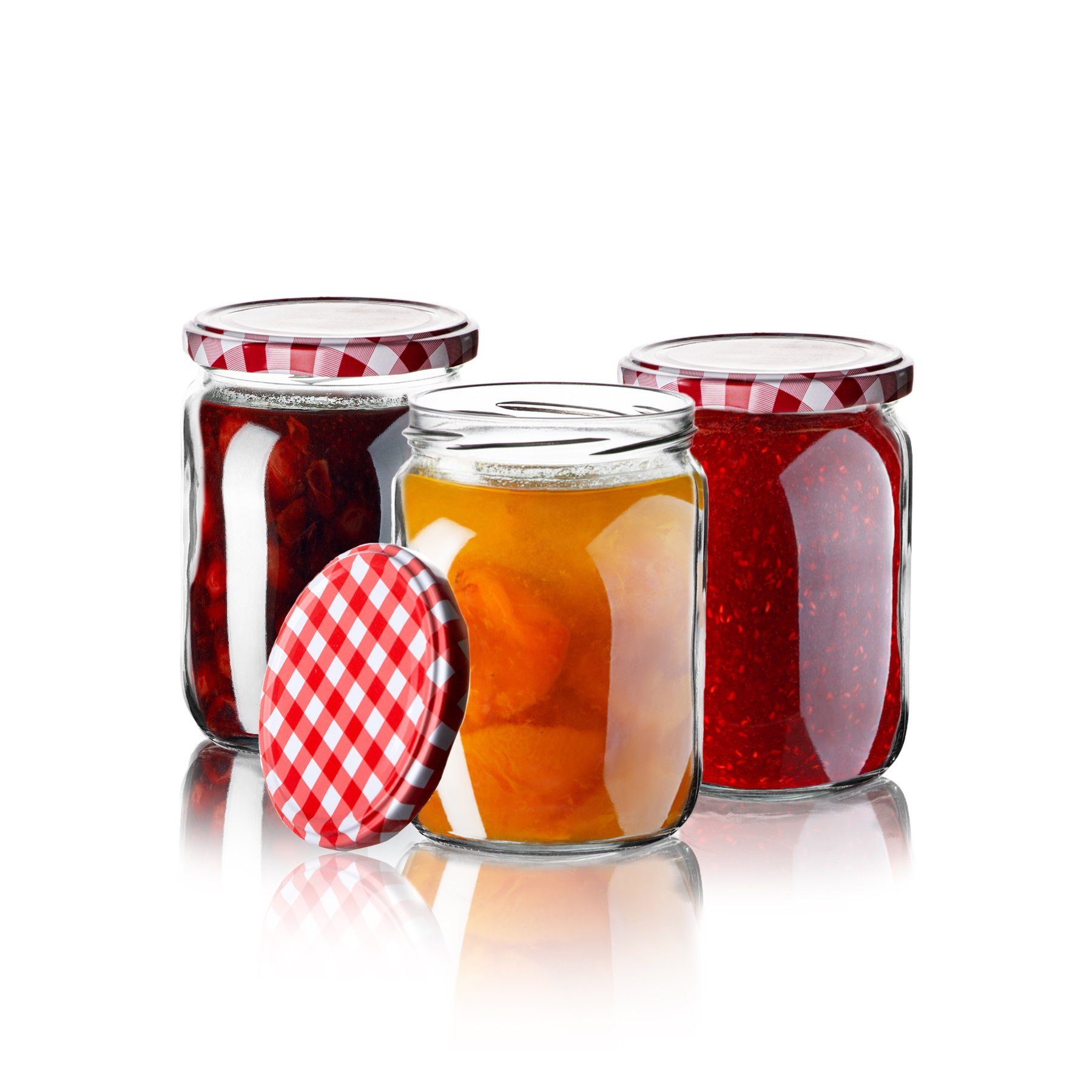 BigDean Einmachglas 12er Set Marmeladengläser 550ml mit einem | Einmachgläser