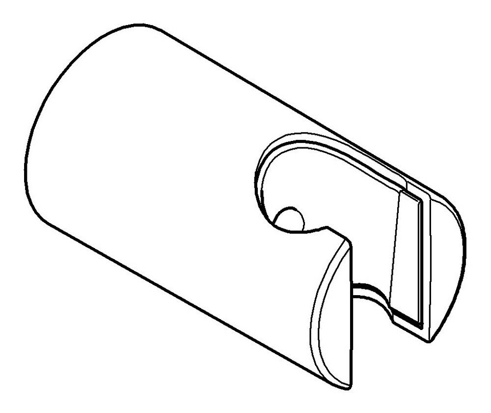 Grohe Brausehalter Rainshower, Handbrausehalter nicht verstellbar ohne Rosette - Chrom