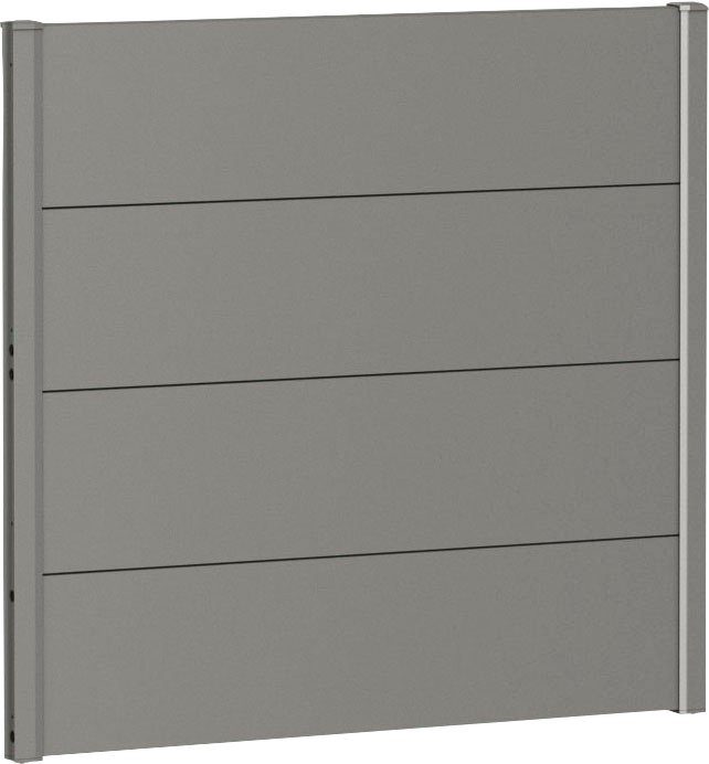Biohort Sichtschutzelement, 4 Metall-Paneele und 2 Führungsschienen, LxH: 96x91 cm