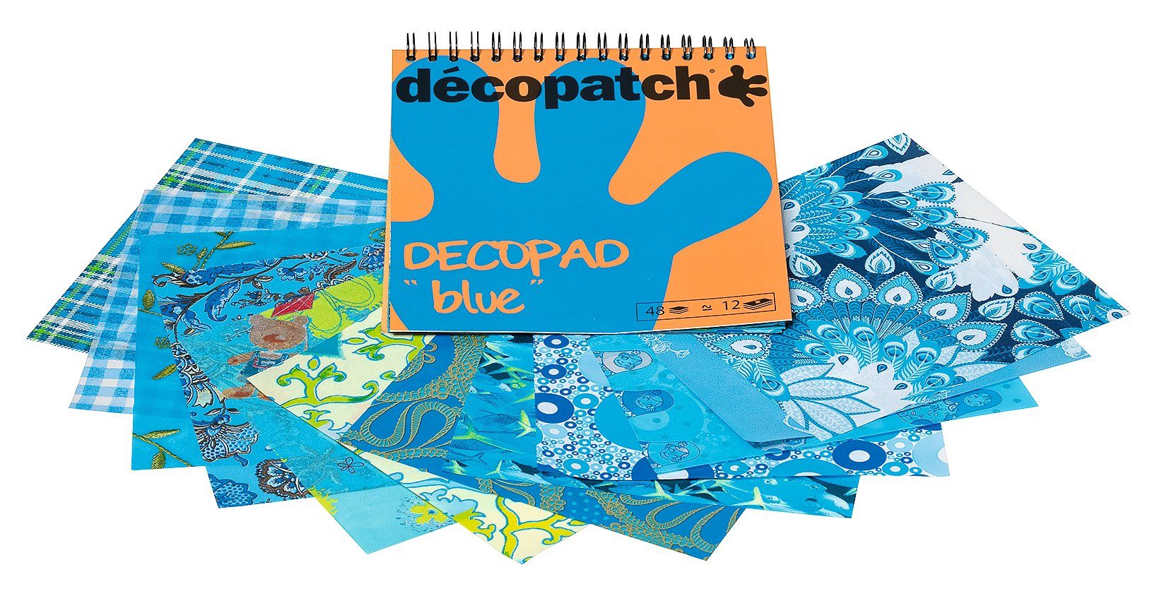 décopatch Motivpapier, Blue, 48 Blatt