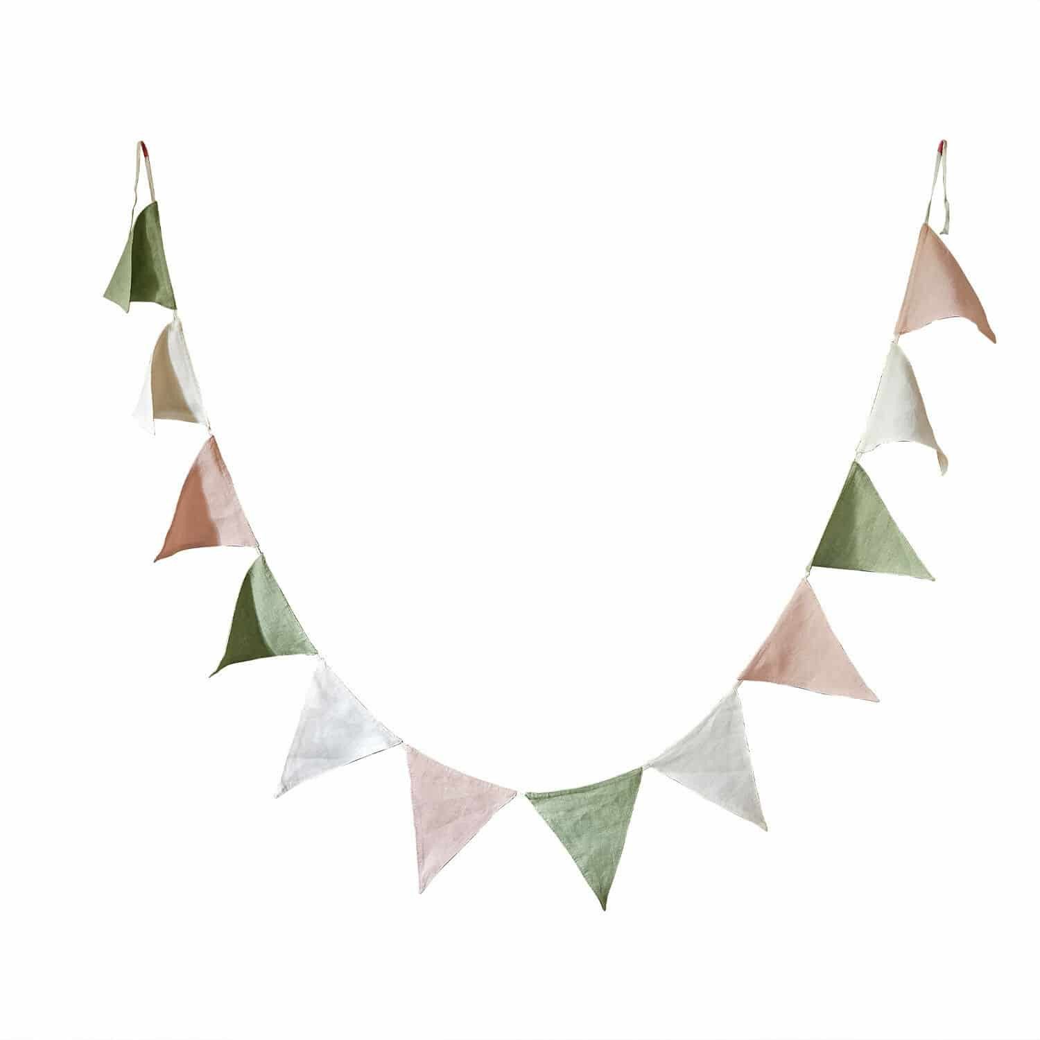 Mirabeau Wimpelkette Wimpelgirlande Rêveline rosa/grün/creme