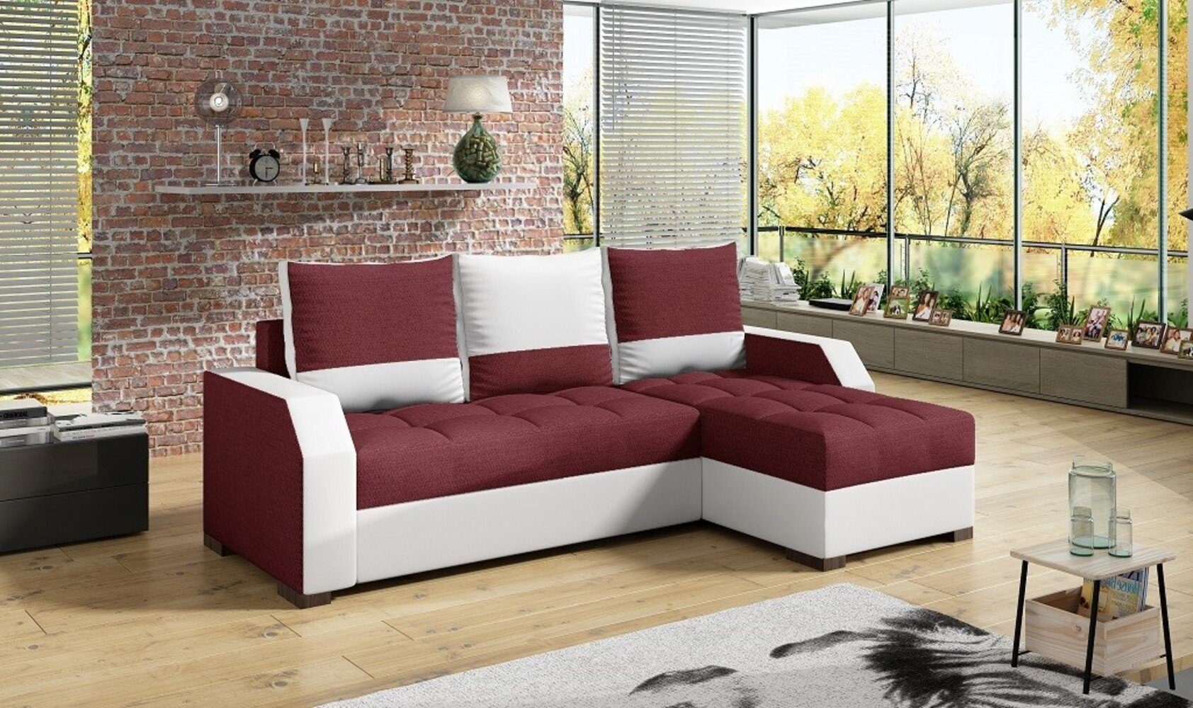 MOEBLO Ecksofa LORIS, Eckcouch mit Schlaffunktion günstig online kaufen