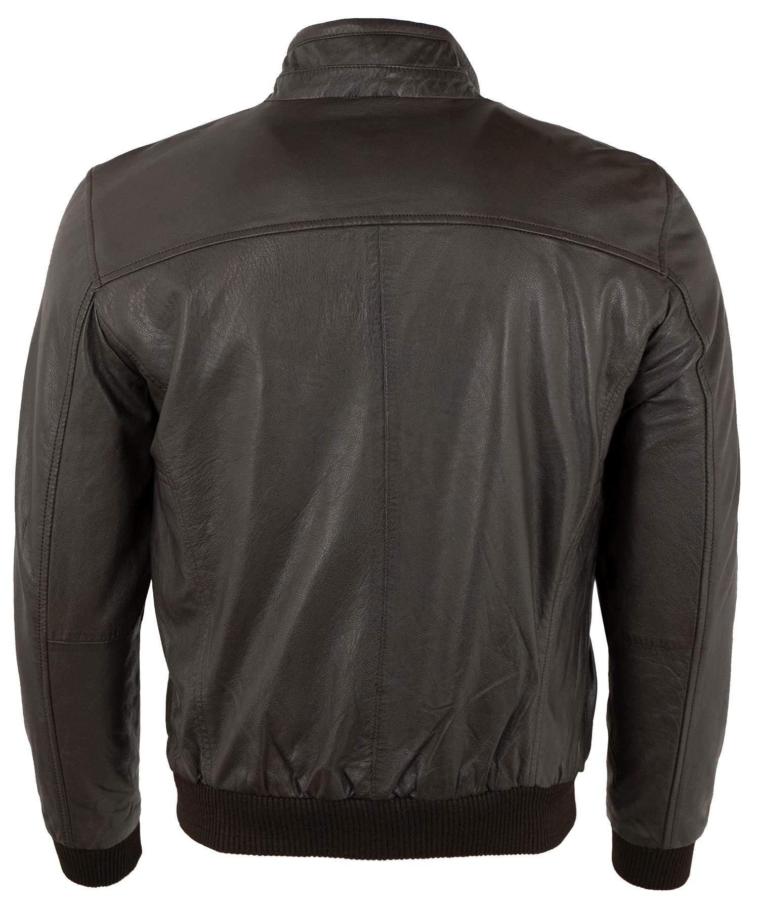 Otto Kern Lederjacke OK-101 Echtleder Herren Lederjacke Blouson Lammnappa dunkelbraun