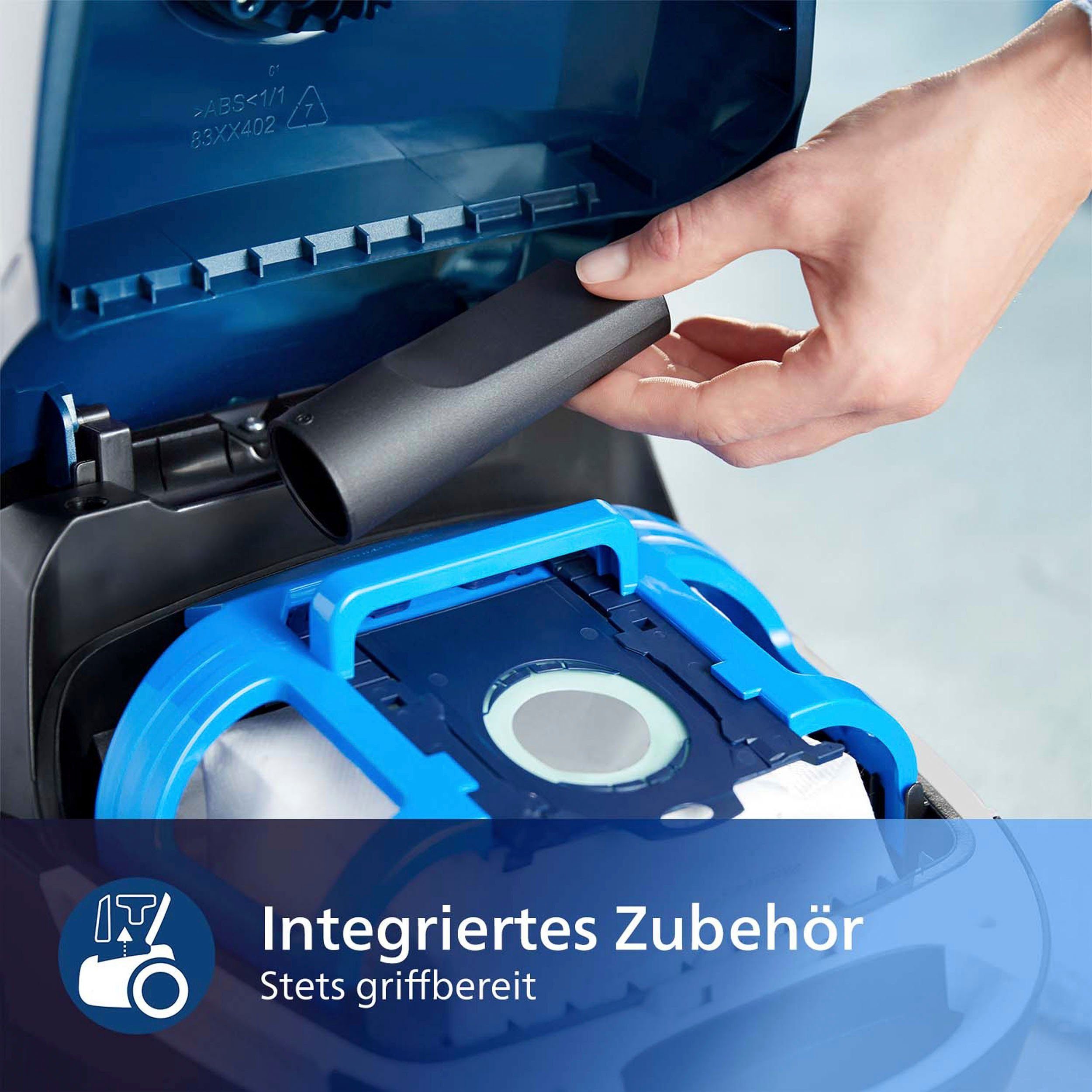 Philips Bodenstaubsauger Bagged vacuum cleaner 3000 Series, 900 W, Staubbeutel, Kabel Staubsauger mit Beutel 900W Allergie H13 Filter 3L