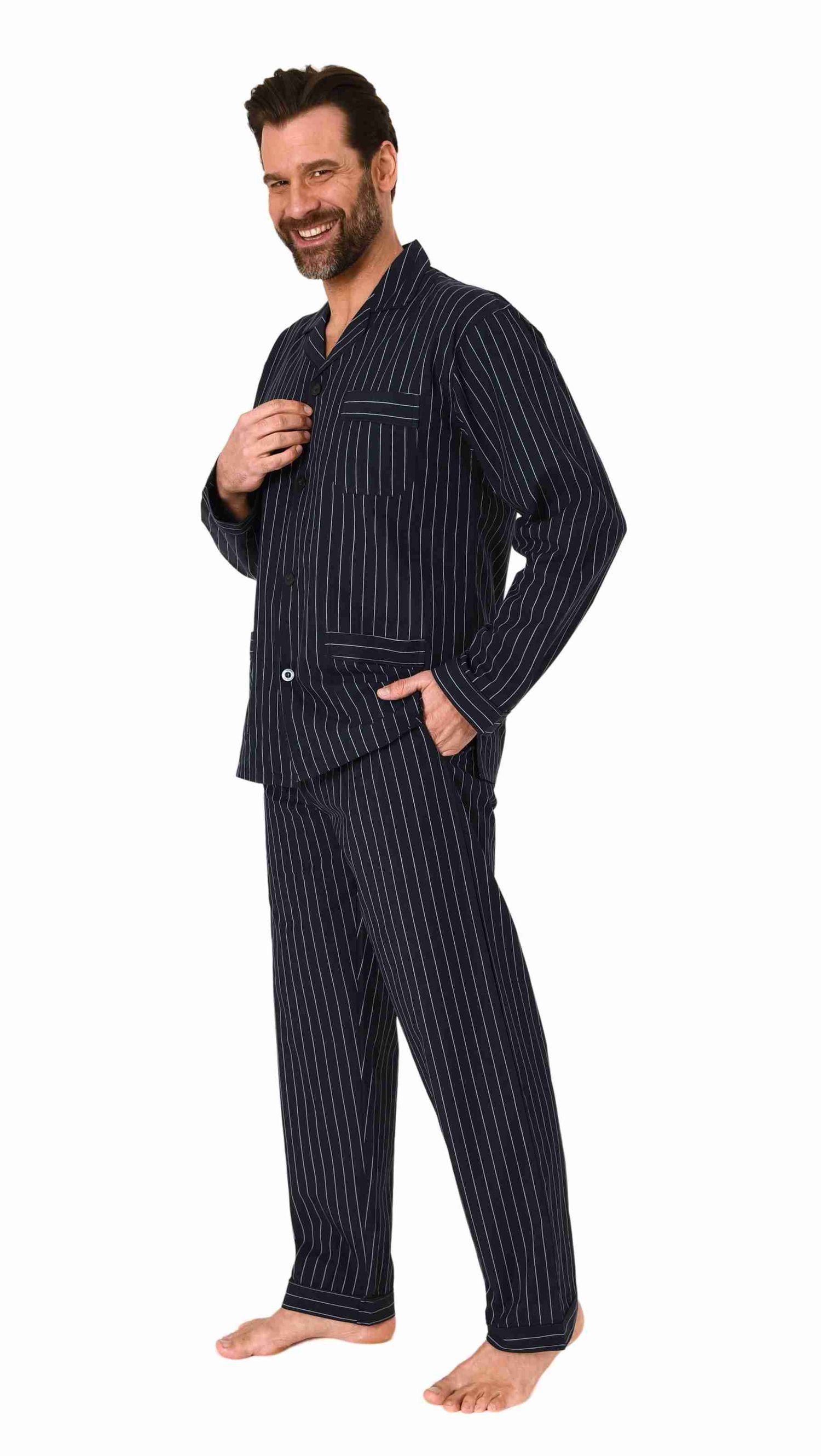Normann Pyjama Herren Schlafanzug lang Pyjama günstig online kaufen