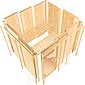 Karibu Sauna »Nanna«, BxTxH: 151 x 151 x 198 cm, 68 mm, (Set) 3,6-kW-Bio-Plug & Play Ofen mit externer Steuerung, Bild 6