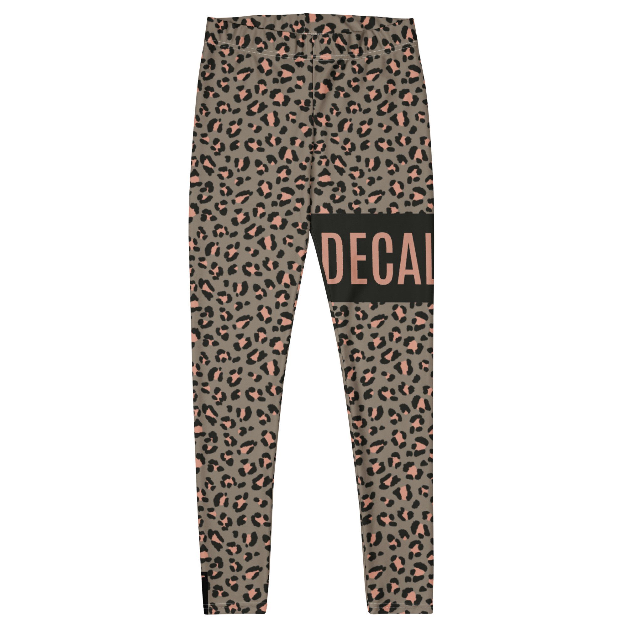 DECALVIBES Funktionsleggings Damen Leggings Basic Urban Side Leopard Grey Blickdicht, 4-Wege-Stretch, elastischer Bund, weiches Material