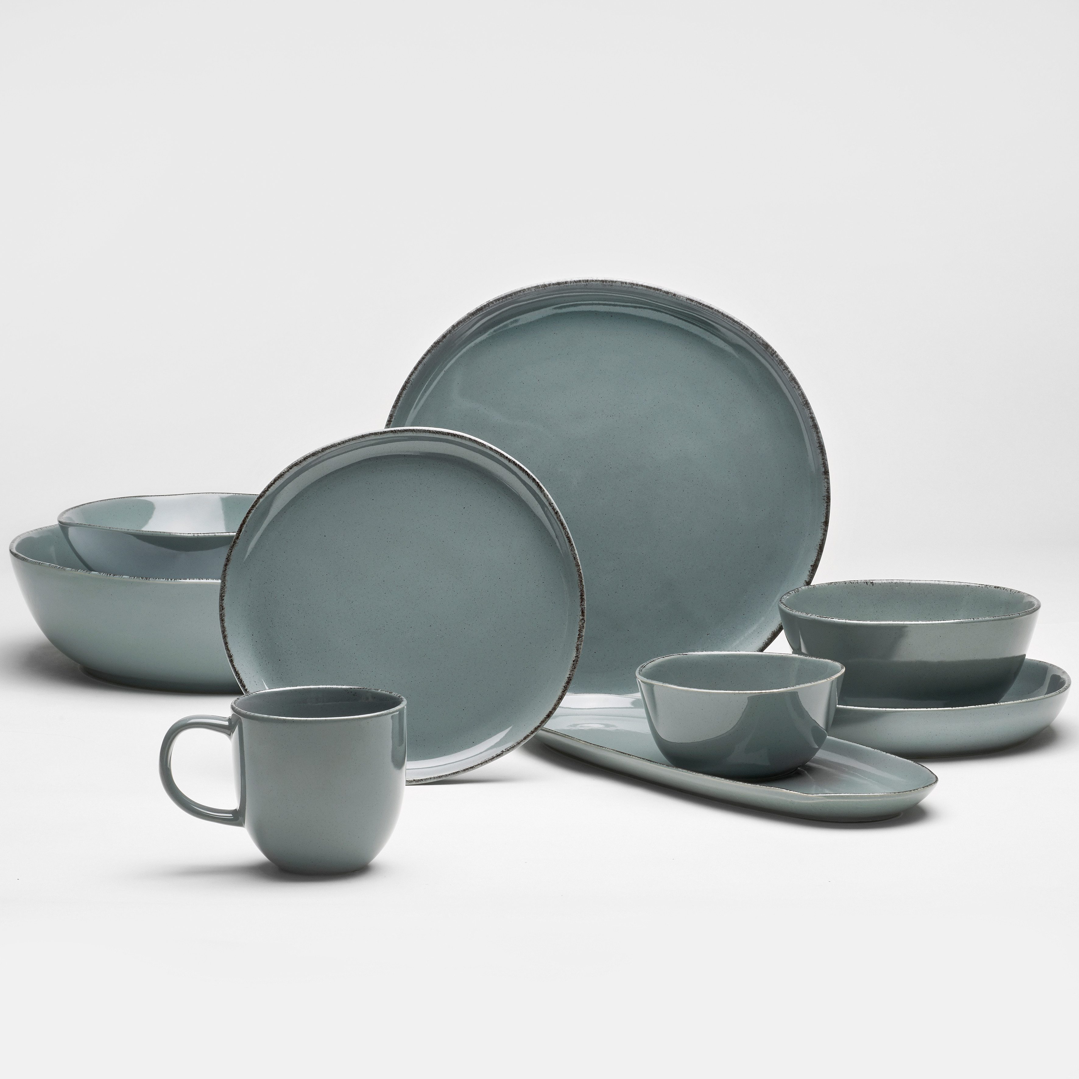 van Well Dessertteller Urban, Teller 20 cm, 6 Stück, (6 St), Teller Set, spülmaschinen- und mikrowellengeeignet