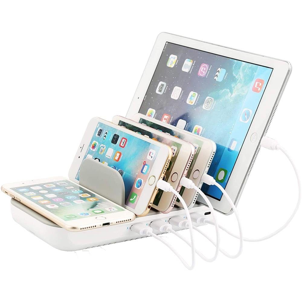 Terratec ChargeAIR All Station Ladestation (Multiladestation für 6 Geräte, Wireless Charging Ladepad)