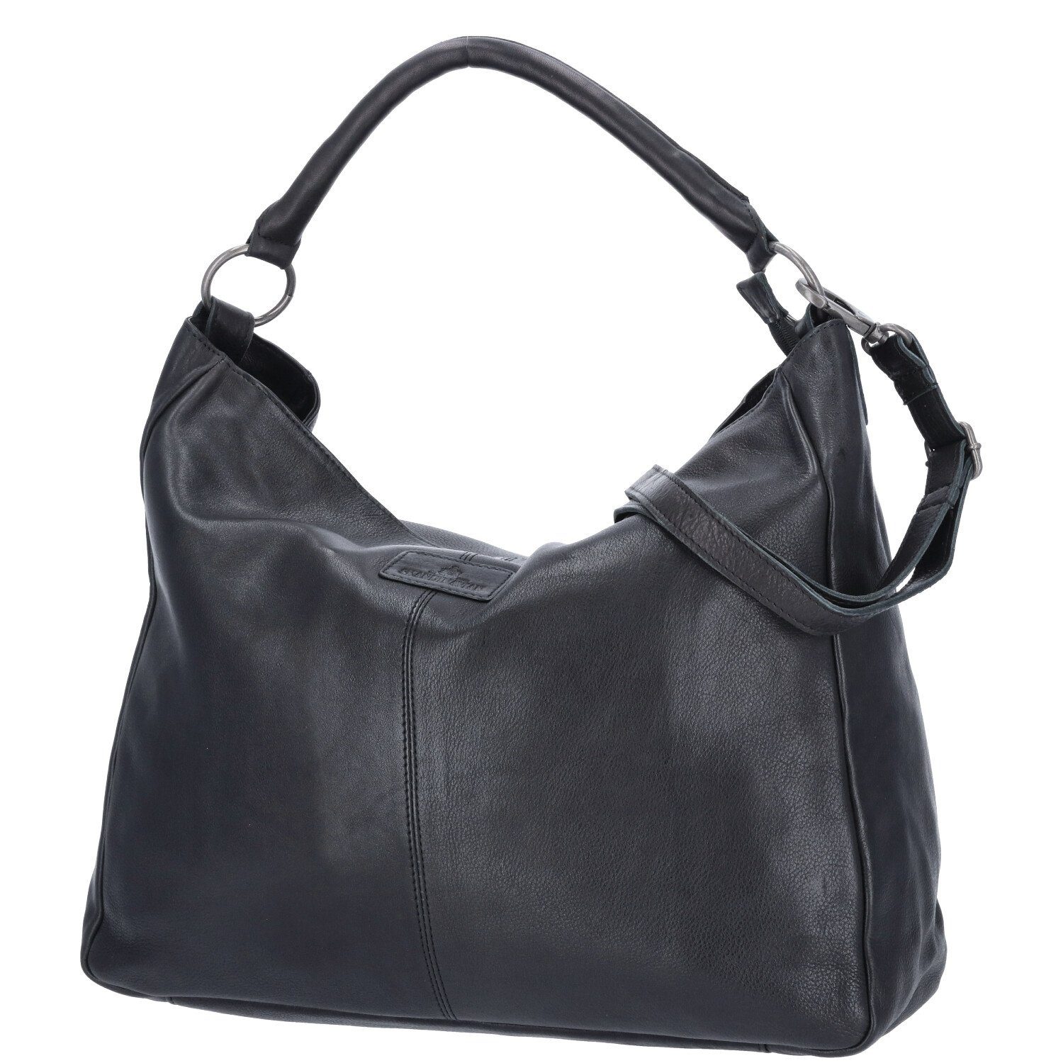 The Skandinavian Brand Umhängetasche The Skandinavian Brand Damen Leder Tasche, Hobo schwarz (1-tlg)