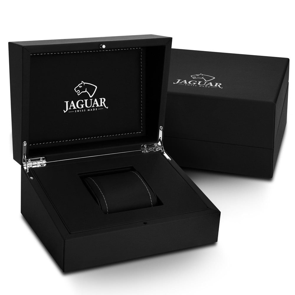 Herren Uhren Jaguar Chronograph UJ857/2 Jaguar Herren Uhr Sport Quarz J857/2 Leder, Herren Armbanduhr rund, extra groß (ca. 46mm