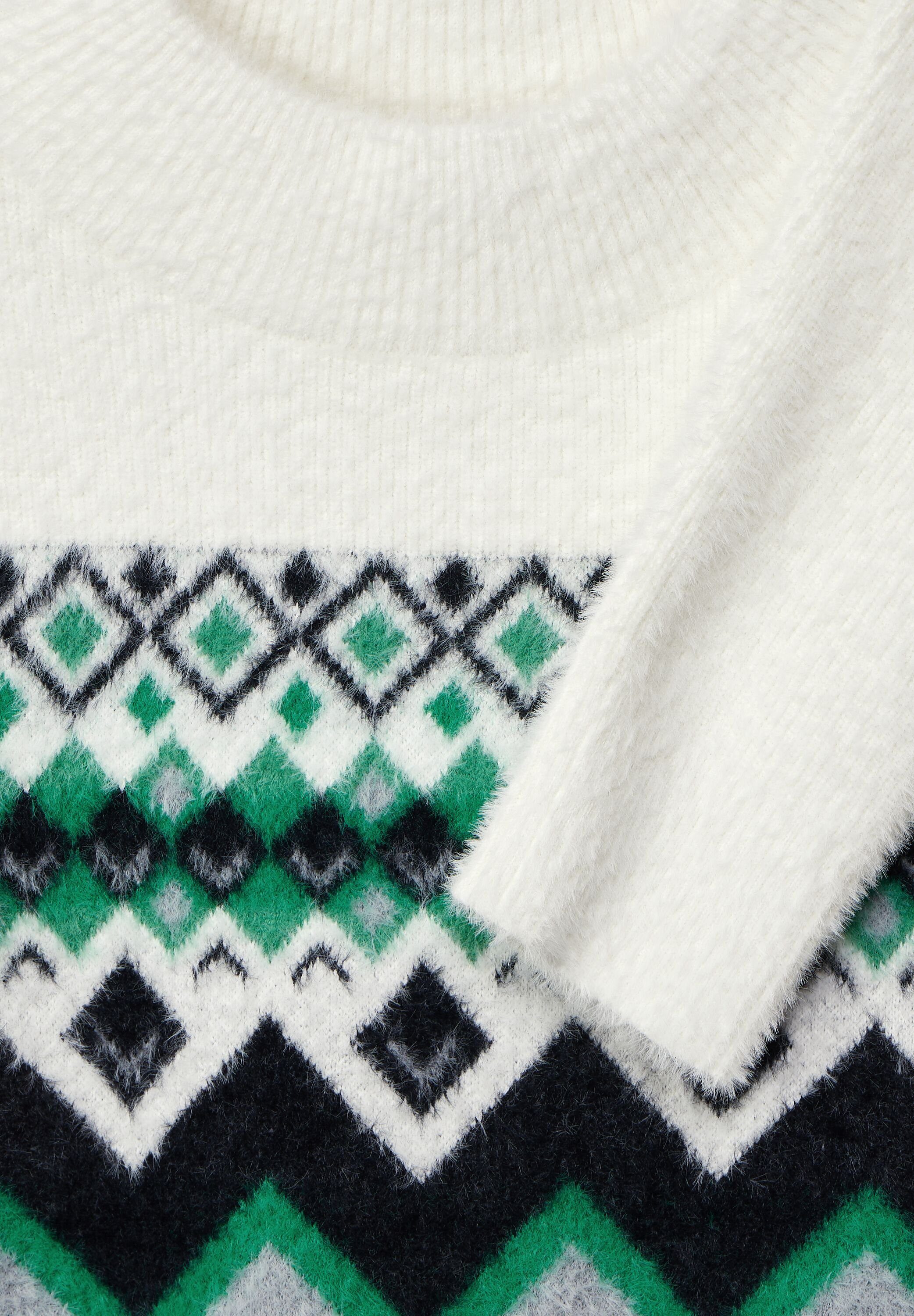 CECIL Stehkragenpullover Jacquard, Pulli mit Stehkragen
