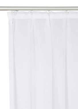 Gardine Vanessa, Wirth, Faltenband (1 St), halbtransparent, Voile, Store