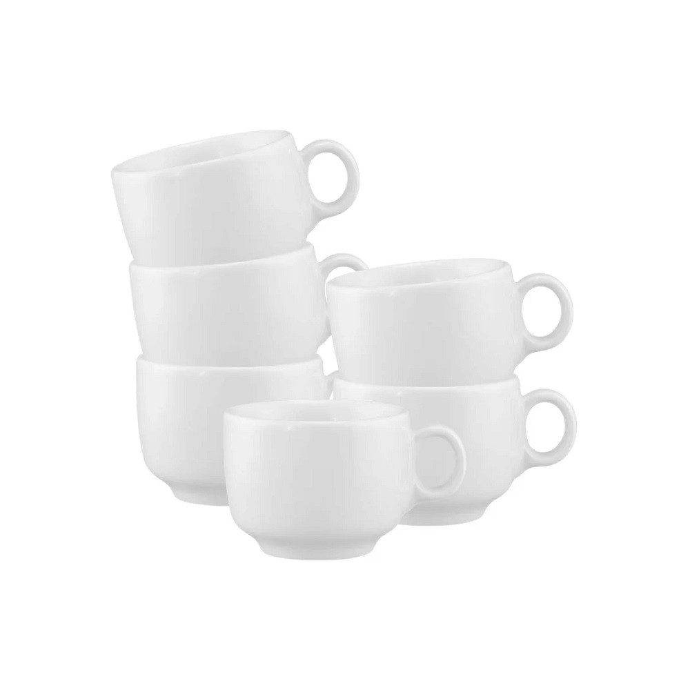 Seltmann Weiden Espressotasse Seltmann Weiden Sento Home weiß Espressoobertasse 0,08 l mit Henkel, Porzellan