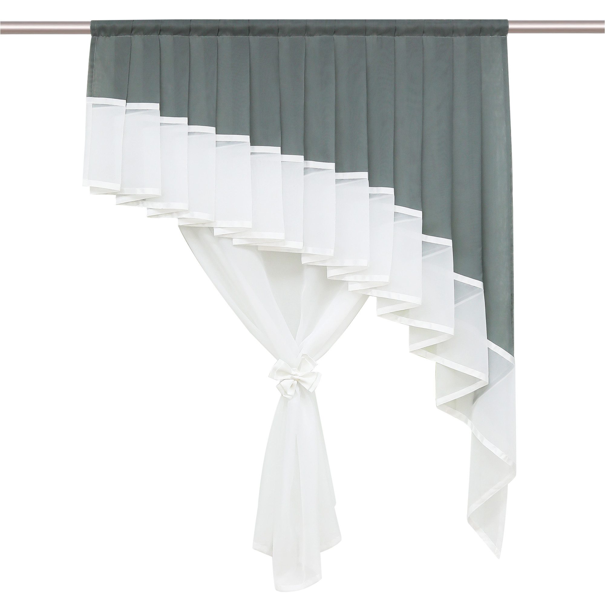 Joyswahl Raffrollo Stephanie, mit Stangendurchzug, schöne Fertig Voile Gard günstig online kaufen