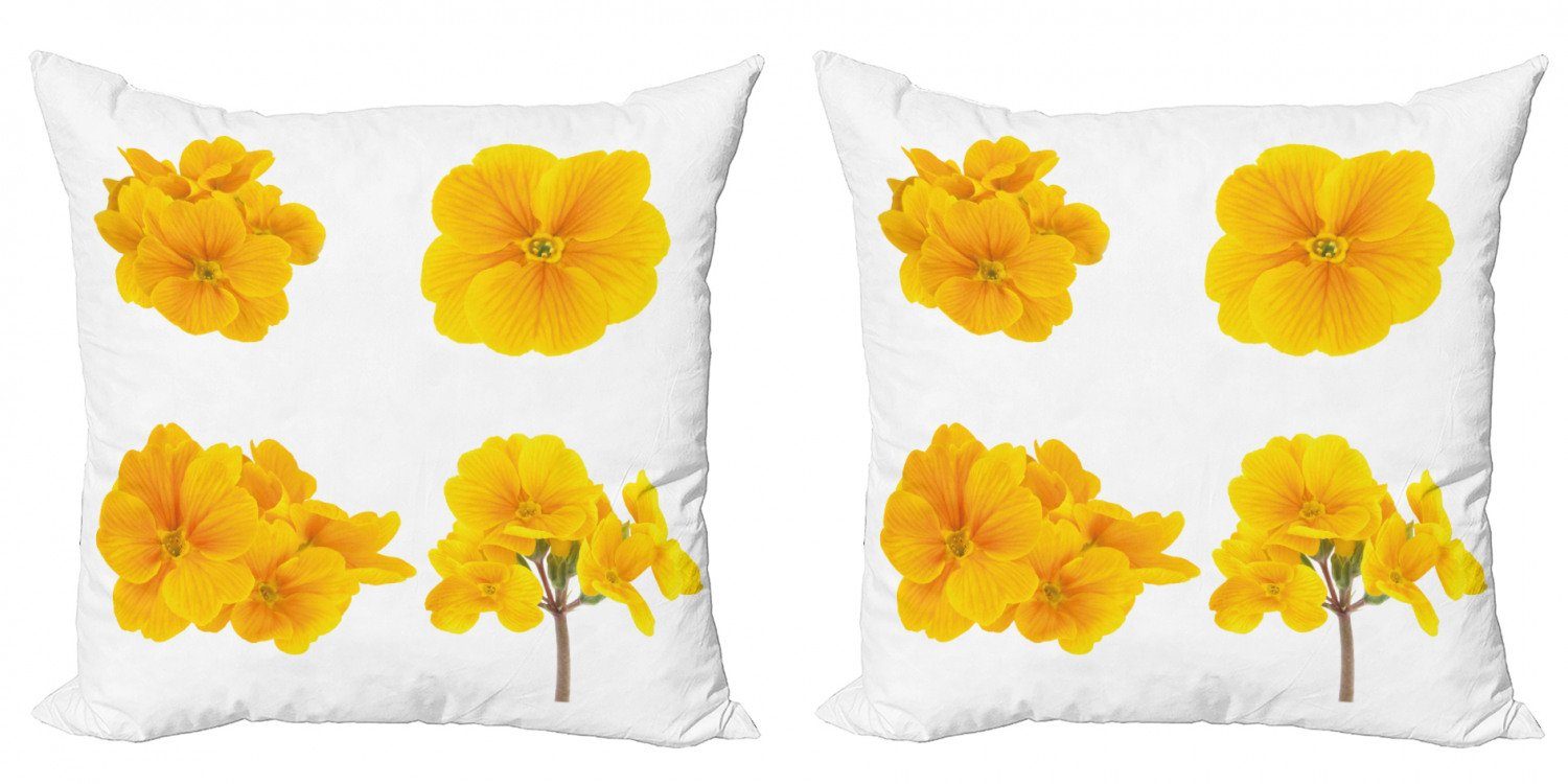 Kissenbezüge Modern Accent Doppelseitiger Digitaldruck, Abakuhaus (2 Stück), Gelbe Blume Garten Zusammensetzung