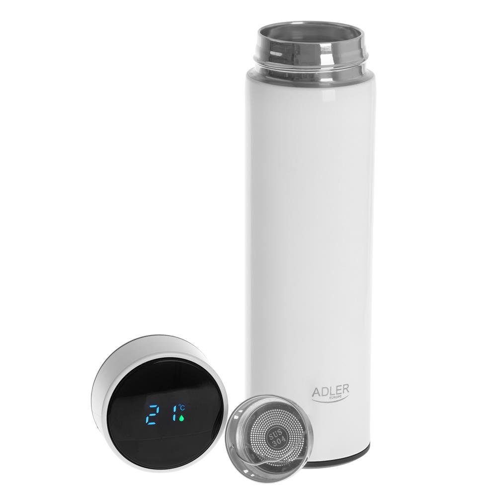 Adler Thermobecher AD 4506bk Thermobecher mit 473 ml Inhalt, Temperaturanzeige
