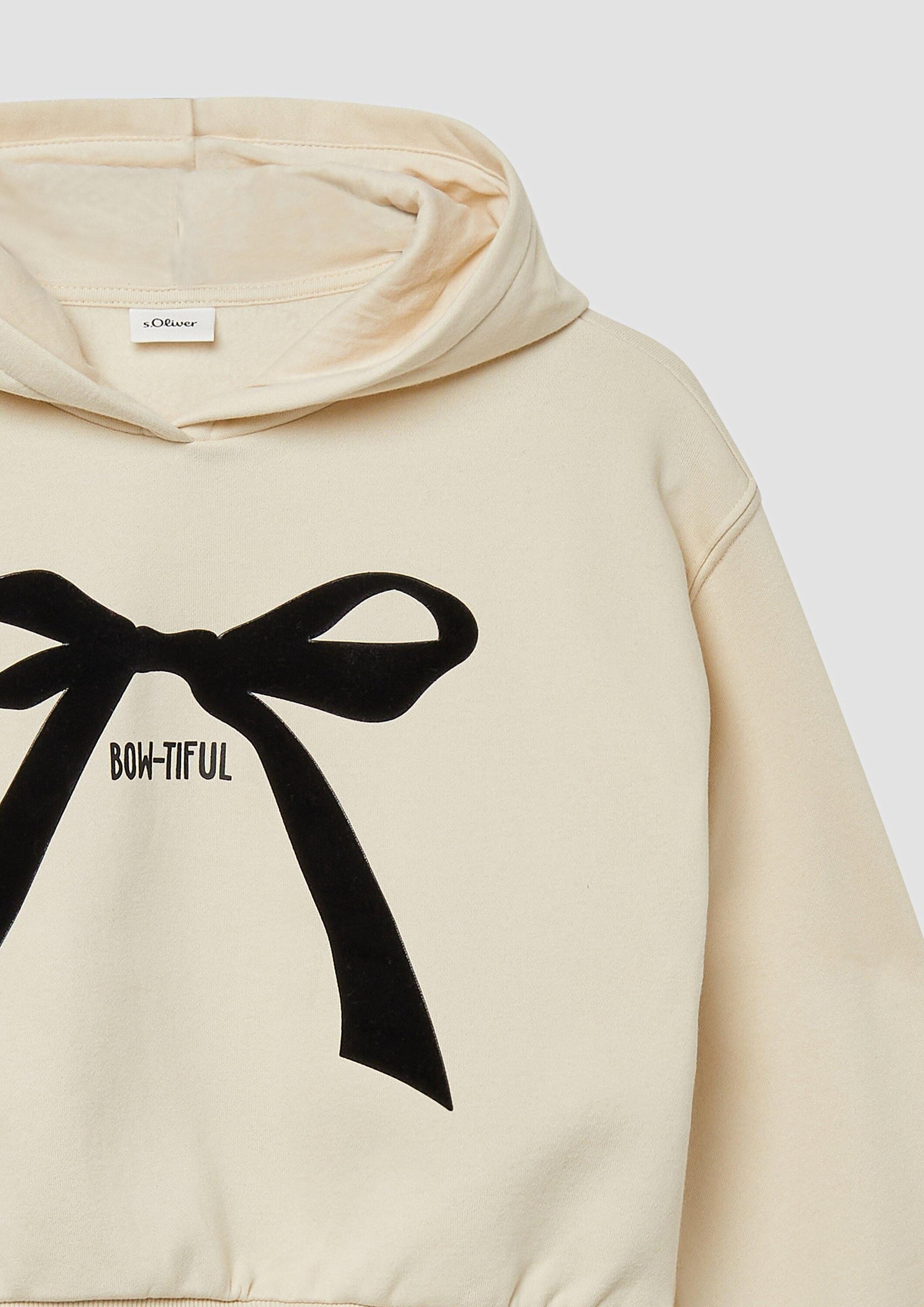 s.Oliver Sweatshirt Sweatshirt Kuscheliger cropped Oversize Hoodie mit Print – Bild 4 von 4