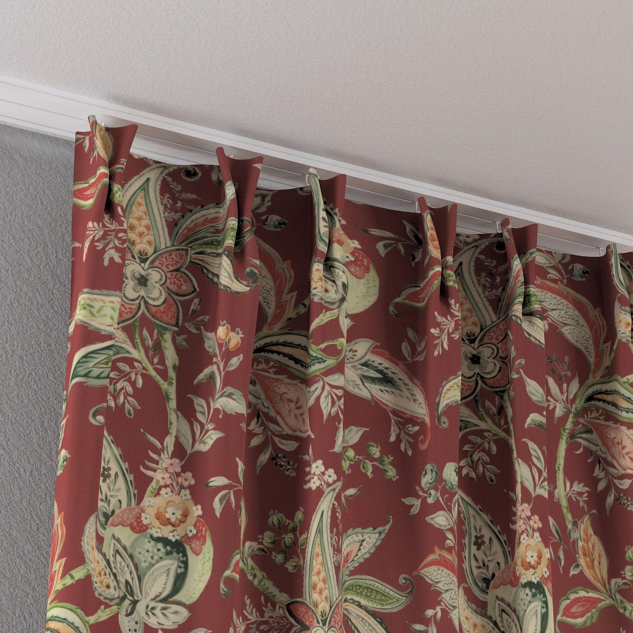 Vorhang Vorhang mit flämischen 2-er 100 Gardenia, 70 x rot Dekoria cm, Falten