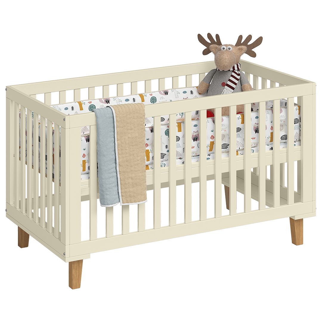 Bellabino Babybett Liri, Gitterbett 3-fach höhenverstellbar, umbaubar zum J günstig online kaufen