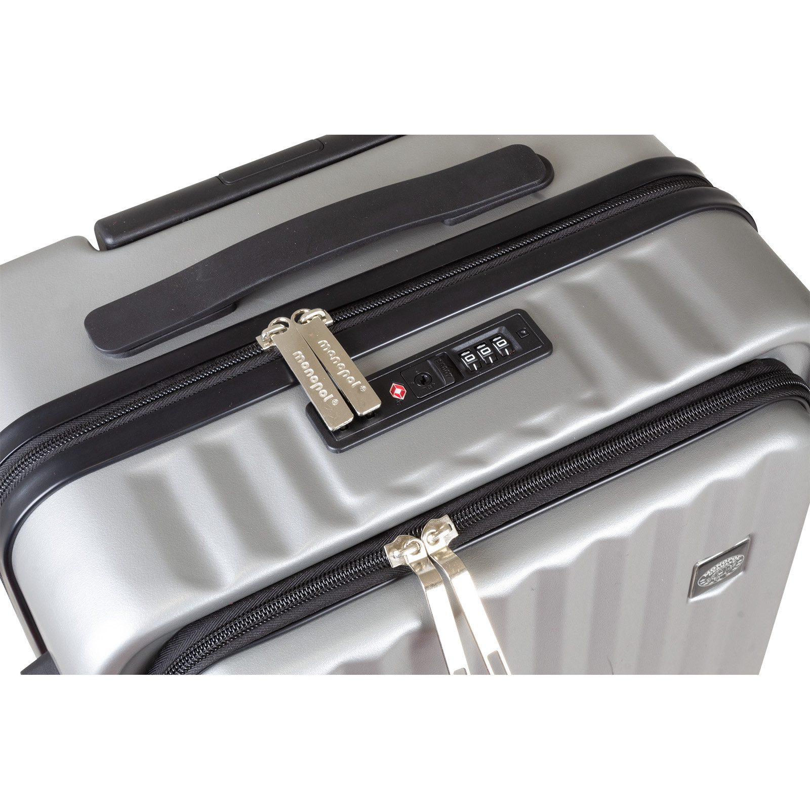 Trendyshop365 Business-Trolley Lissabon Handgepäck Koffer 55cm, 4 Rollen, TSA-Zahlenschloss, Laptopfach bis 17 Zoll