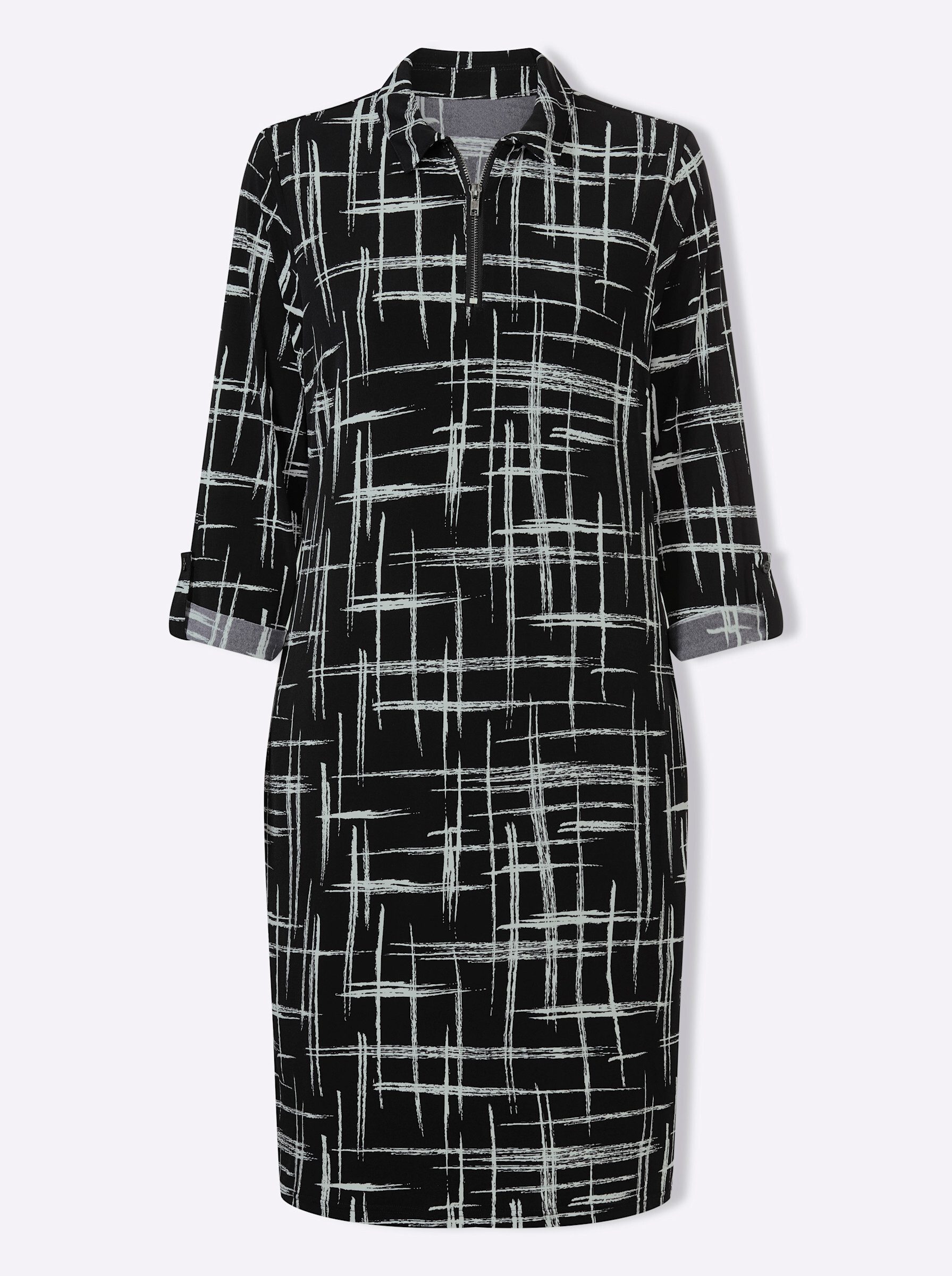 Witt Etuikleid Druck-Kleid Langarm
