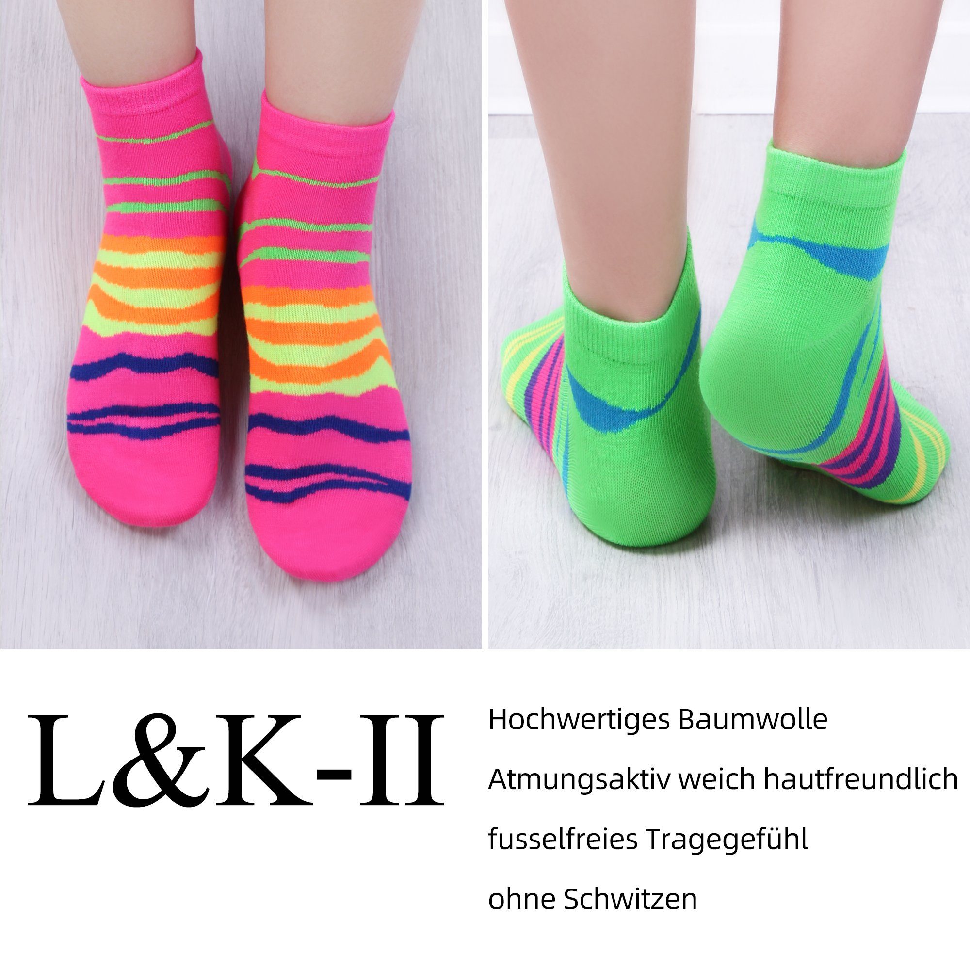Sneaker Libella Sneakersocken Socken (12er-Pack) 92238 Nenofarben Füßlinge
