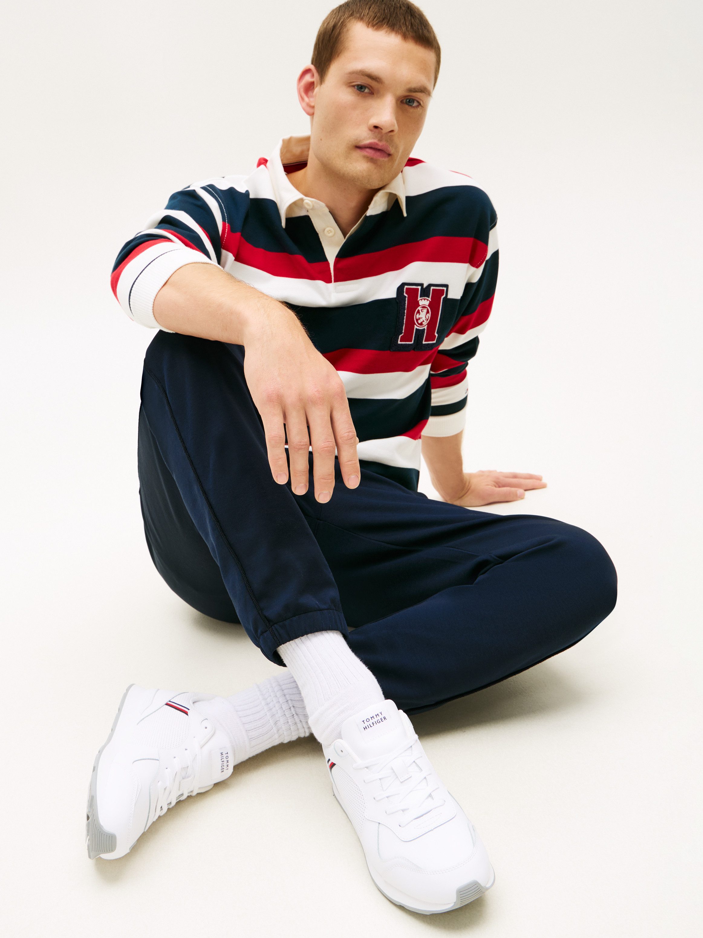 Tommy Hilfiger MAXLITE 1A Sneaker, Freizeitschuh, Halbschuh, Schnürschuh, Streifen in Tommy Farben