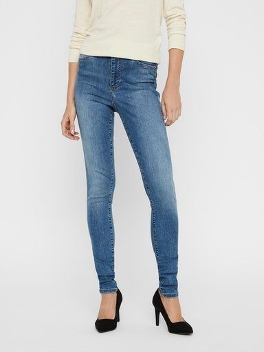 High-waist-Jeans Vero denim light Moda VMSOPHIA blue