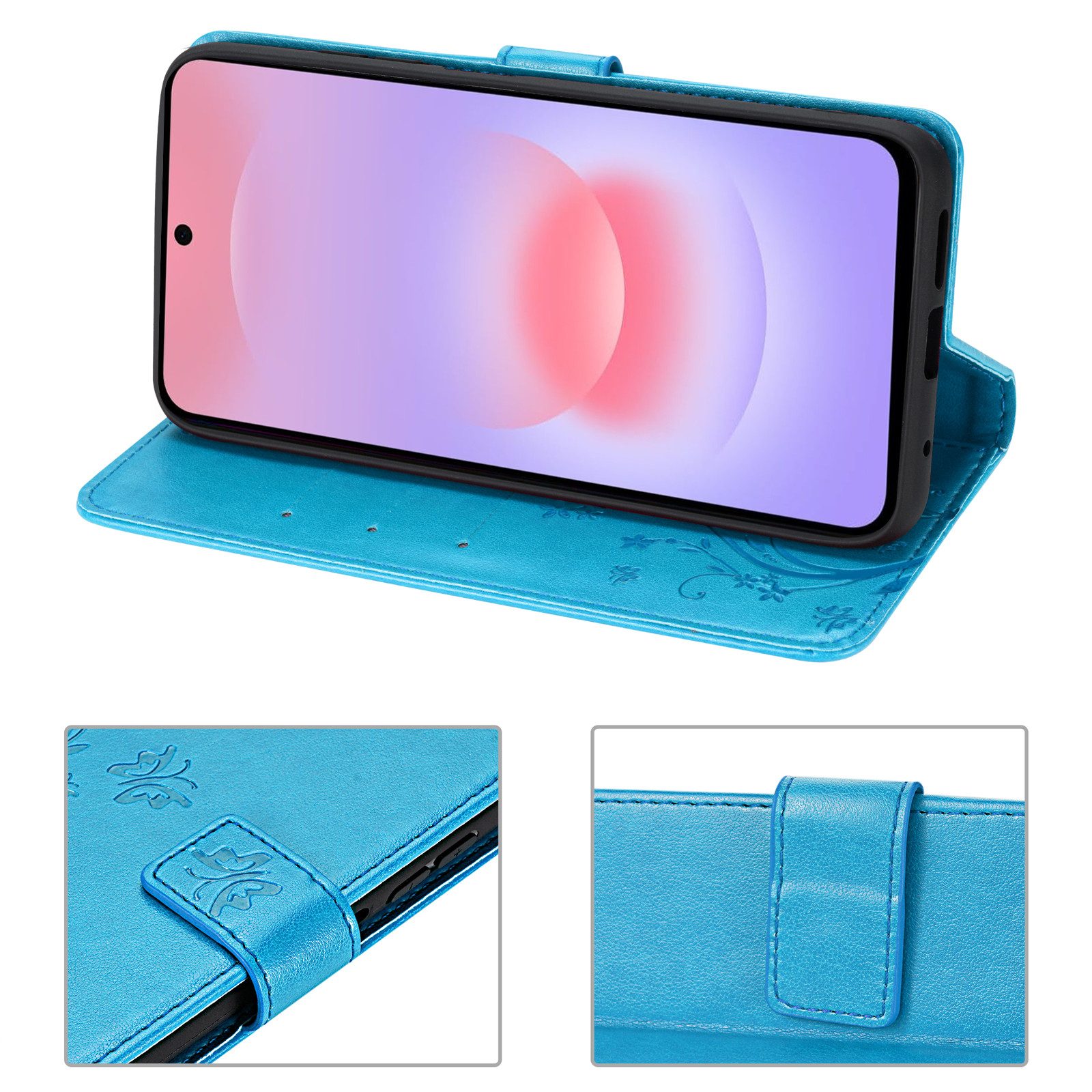 betterfon Handyhülle für Samsung Galaxy A37 / A36 Klapphülle mit Kartenfächern, Bookstyle-Hülle mit Magnetverschluss, Smartstand & Kunstleder – Bild 5 von 5