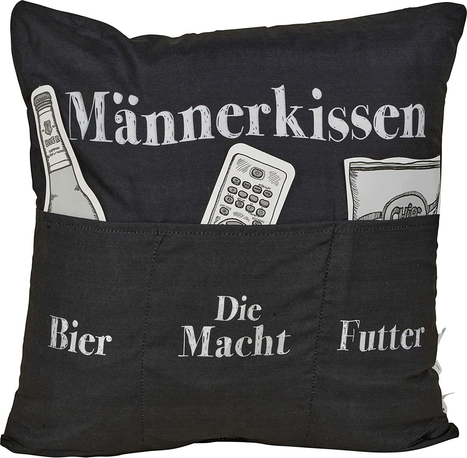 HERGO Creation Dekokissen Sofahelden Kissen mit Taschen Männerkissen günstig online kaufen