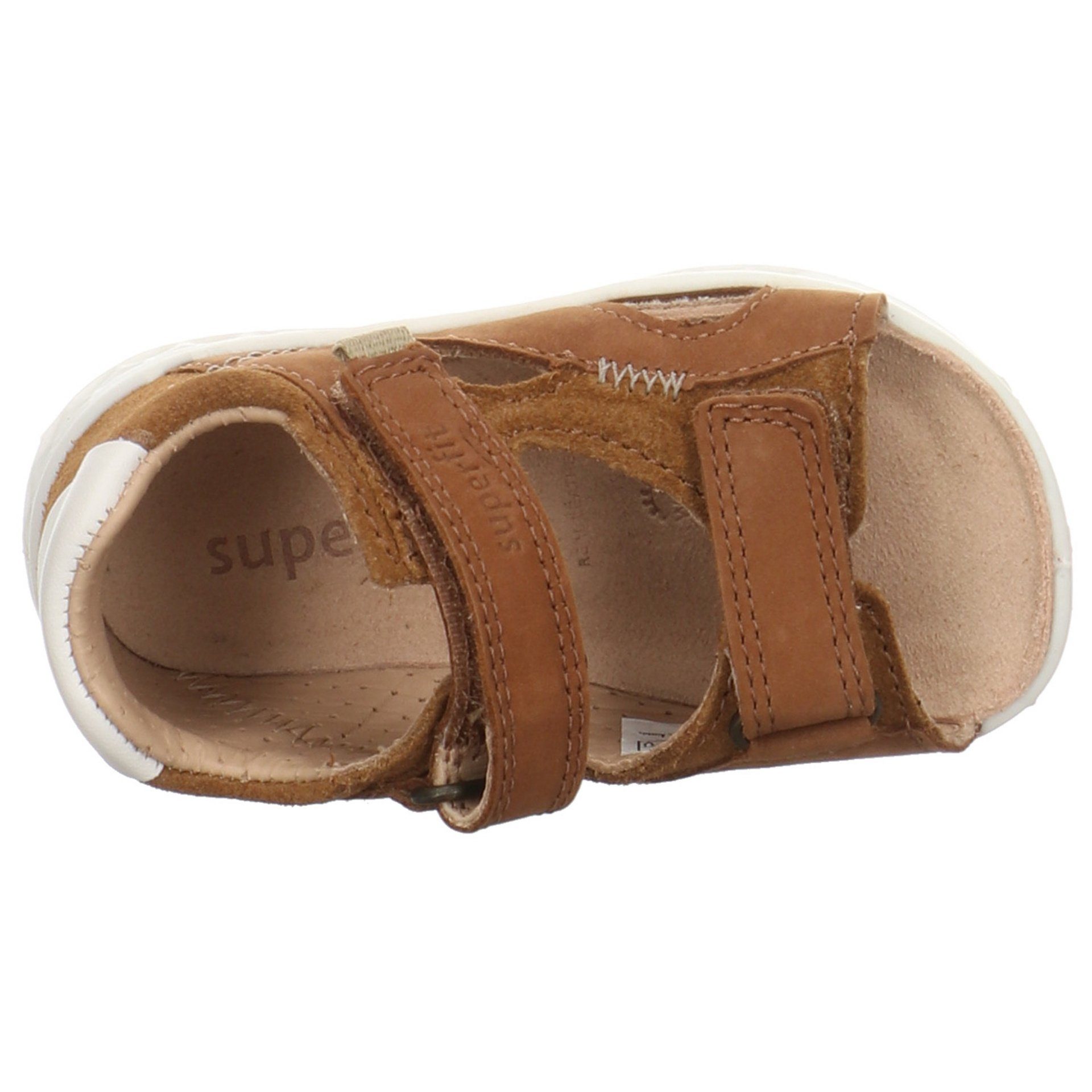 Superfit Jungen Kinderschuhe Sandalen Schuhe Sandale BRAUN/BEIGE Lederkombination Sandale Lagoon