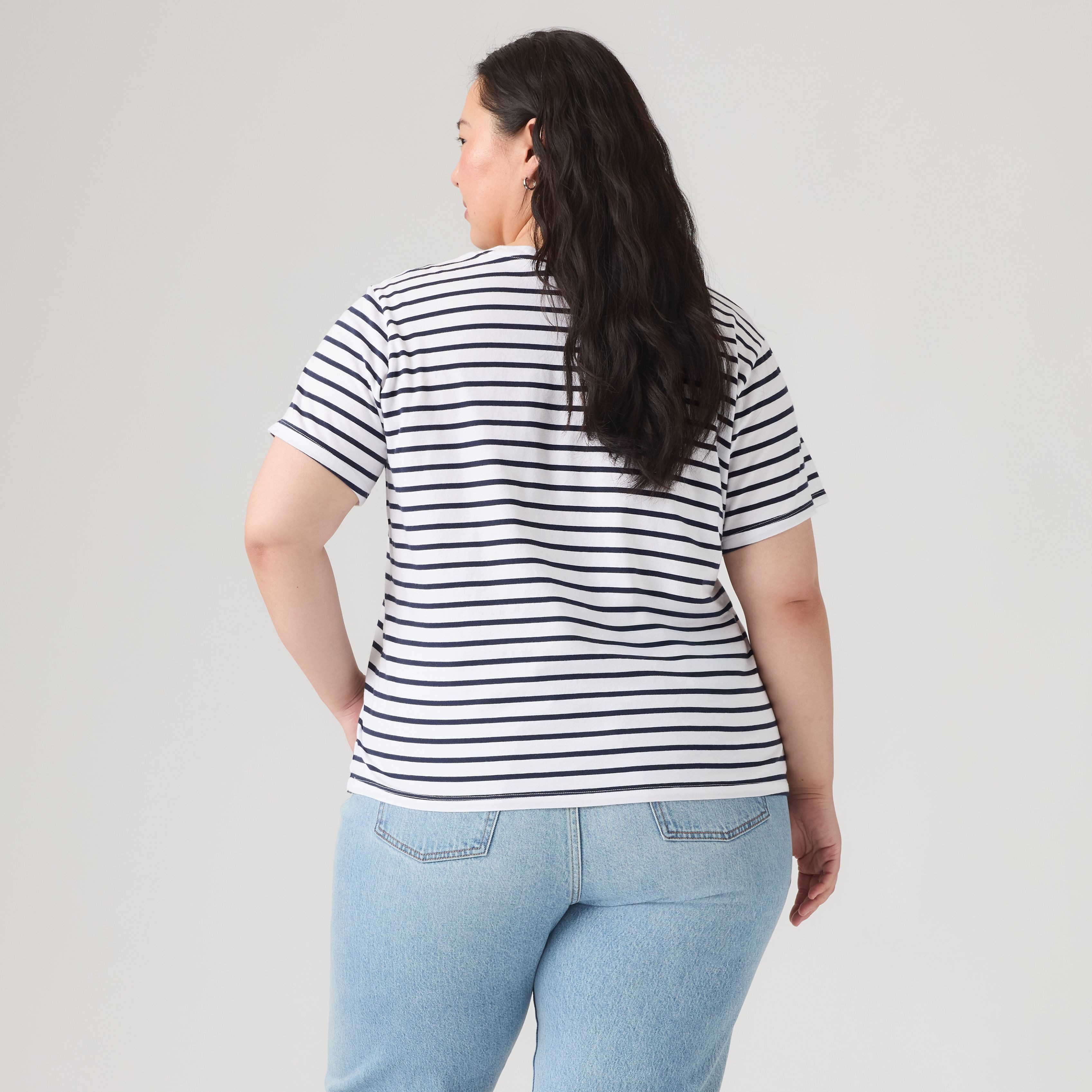 Levi's® Plus T-Shirt PL THE PERFECT im Streifendesign