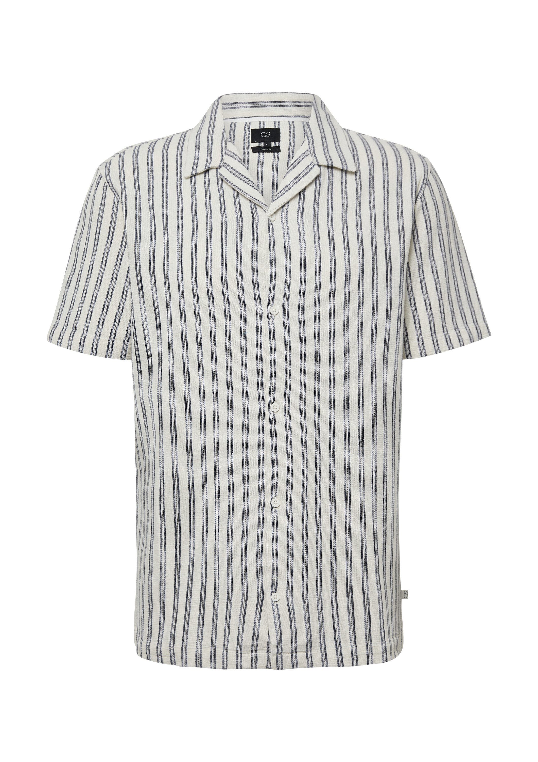 QS Kurzarmhemd Hemd Resort Fit: Hemd mit Strukturstreifen